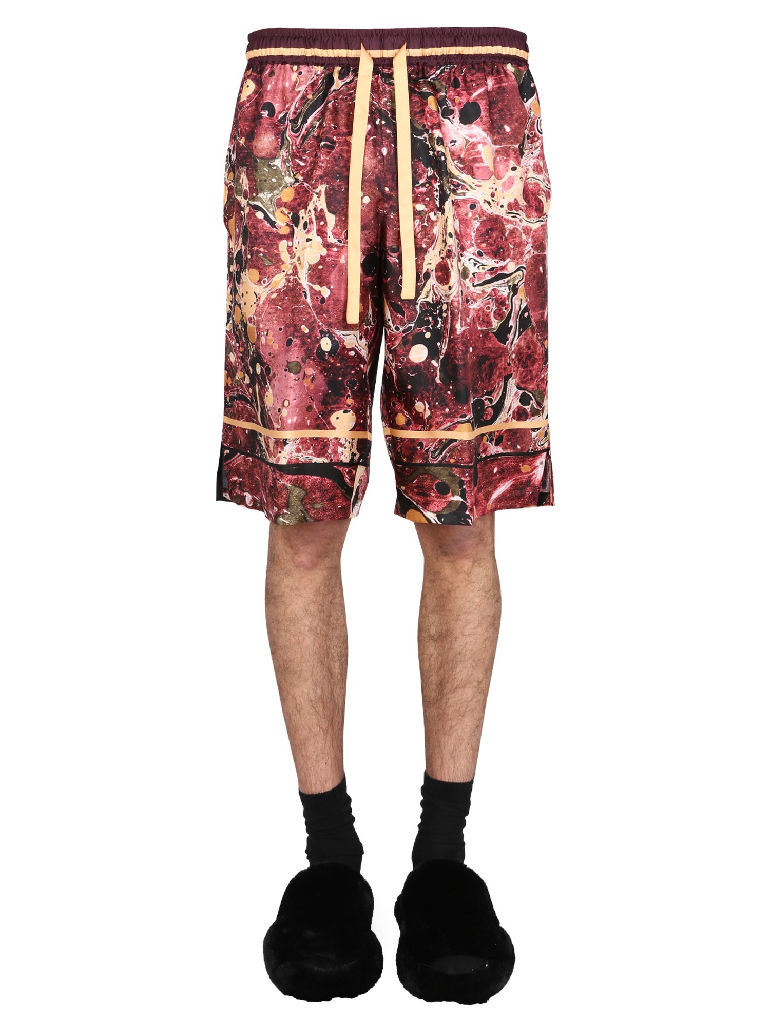 dolce & gabbana bermuda with marbled print