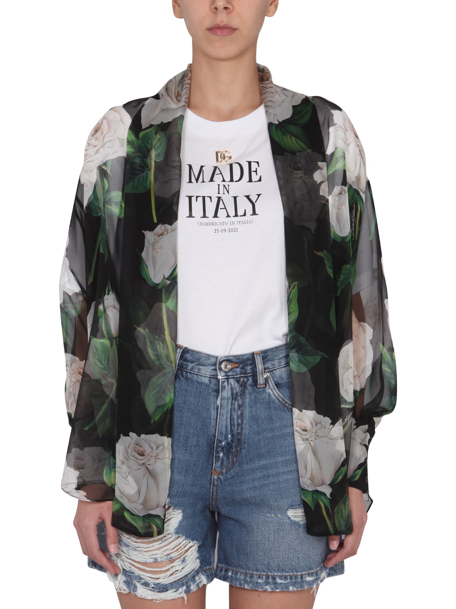 dolce & gabbana chiffon shirt