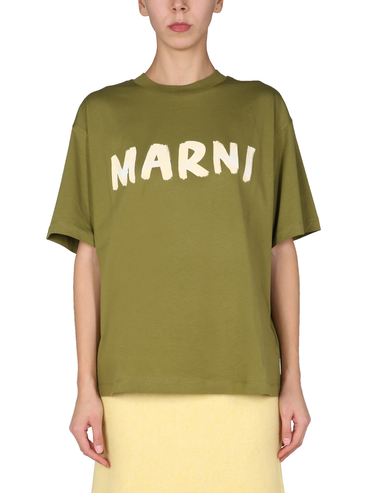 marni t-shirt with logo print