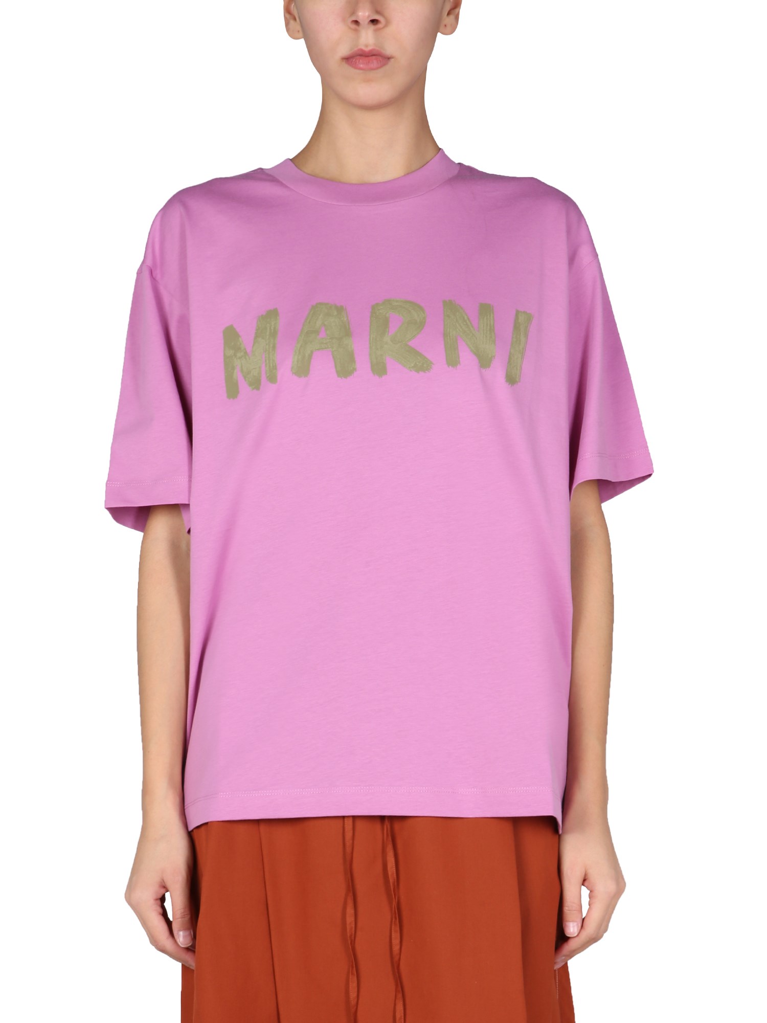 marni t-shirt with logo print