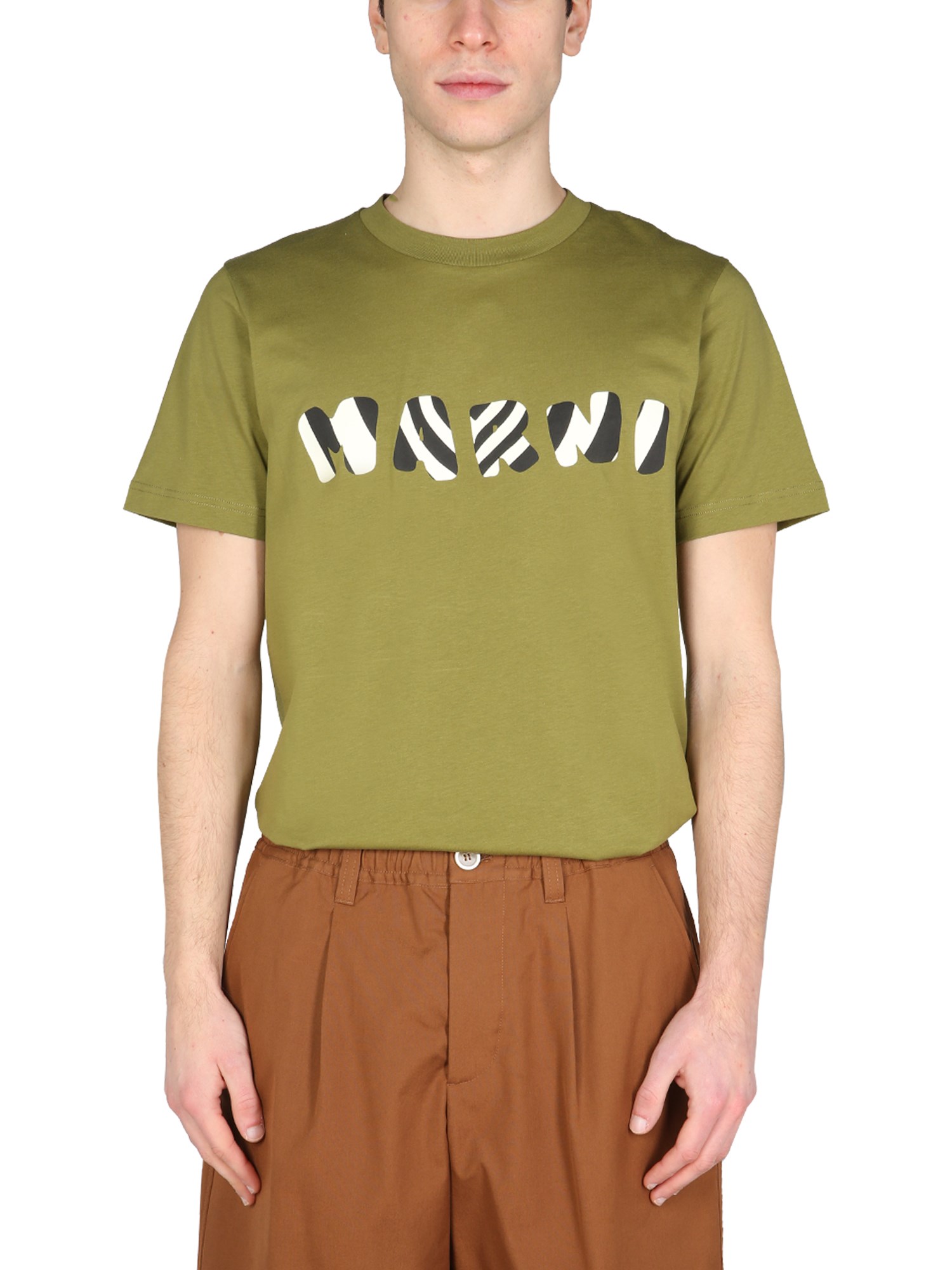 marni t-shirt with logo print