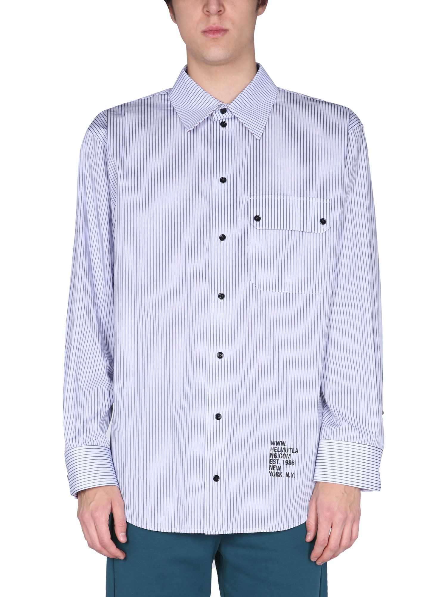 helmut lang "twin stripe" shirt