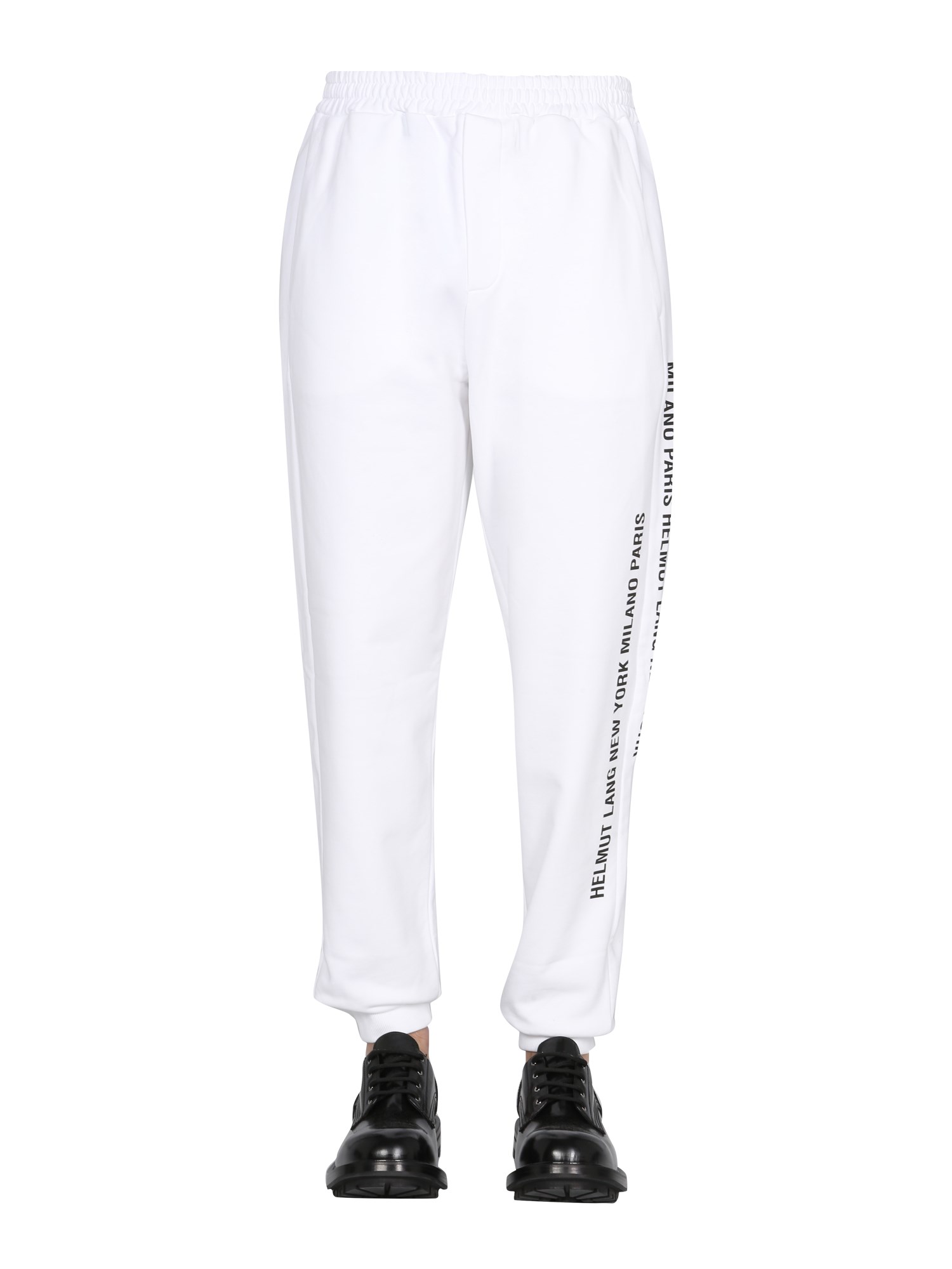 helmut lang jogging pants with logo box