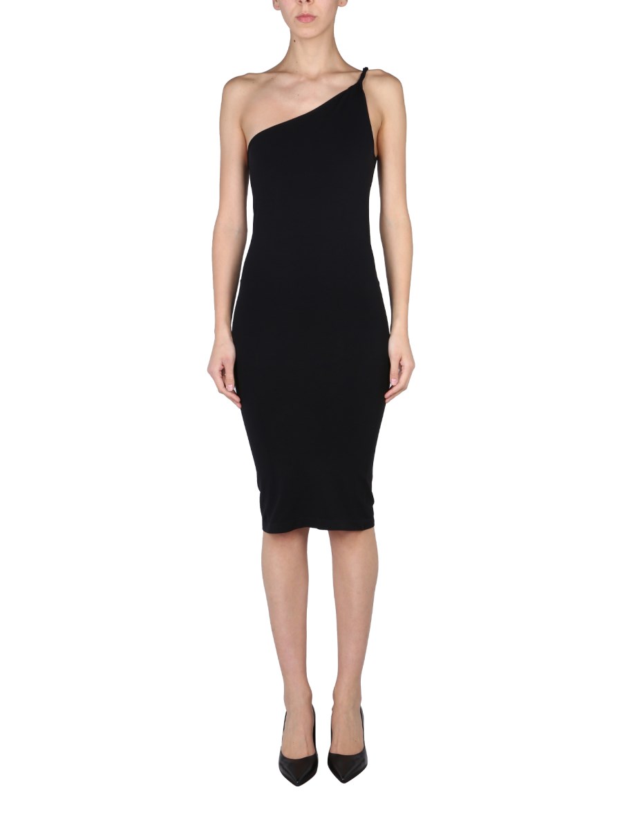 HELMUT LANG ONE SHOULDER WOVEN JERSEY DRESS Eleonora Bonucci