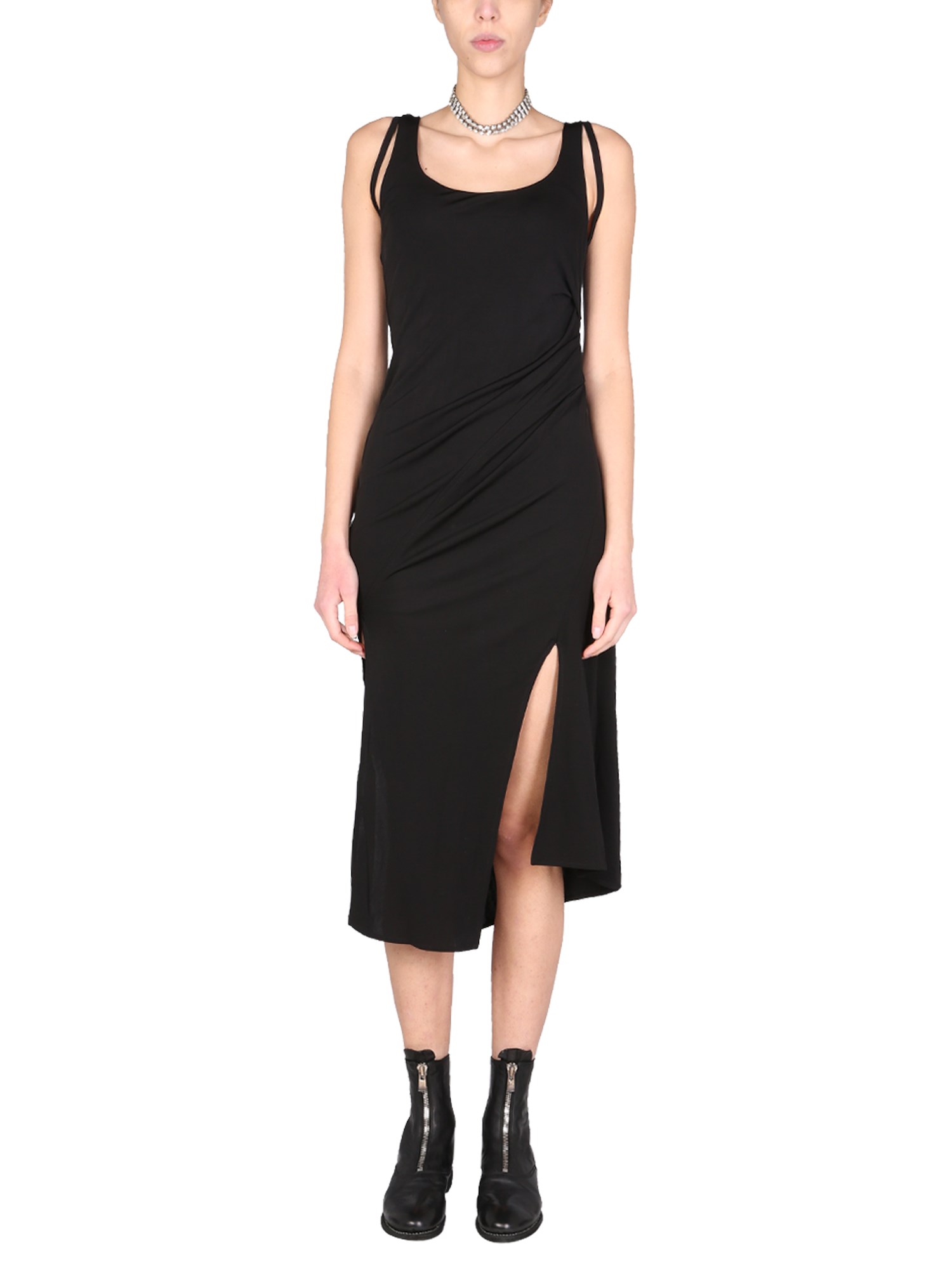 helmut lang dress with draping