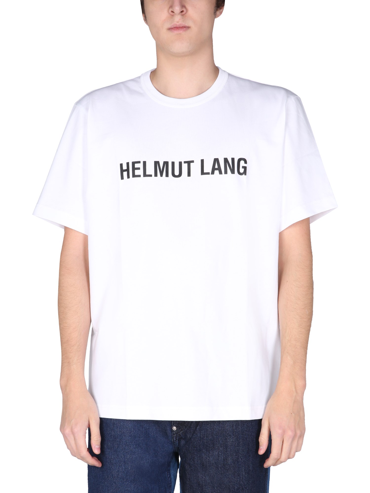 helmut lang t-shirt with logo print
