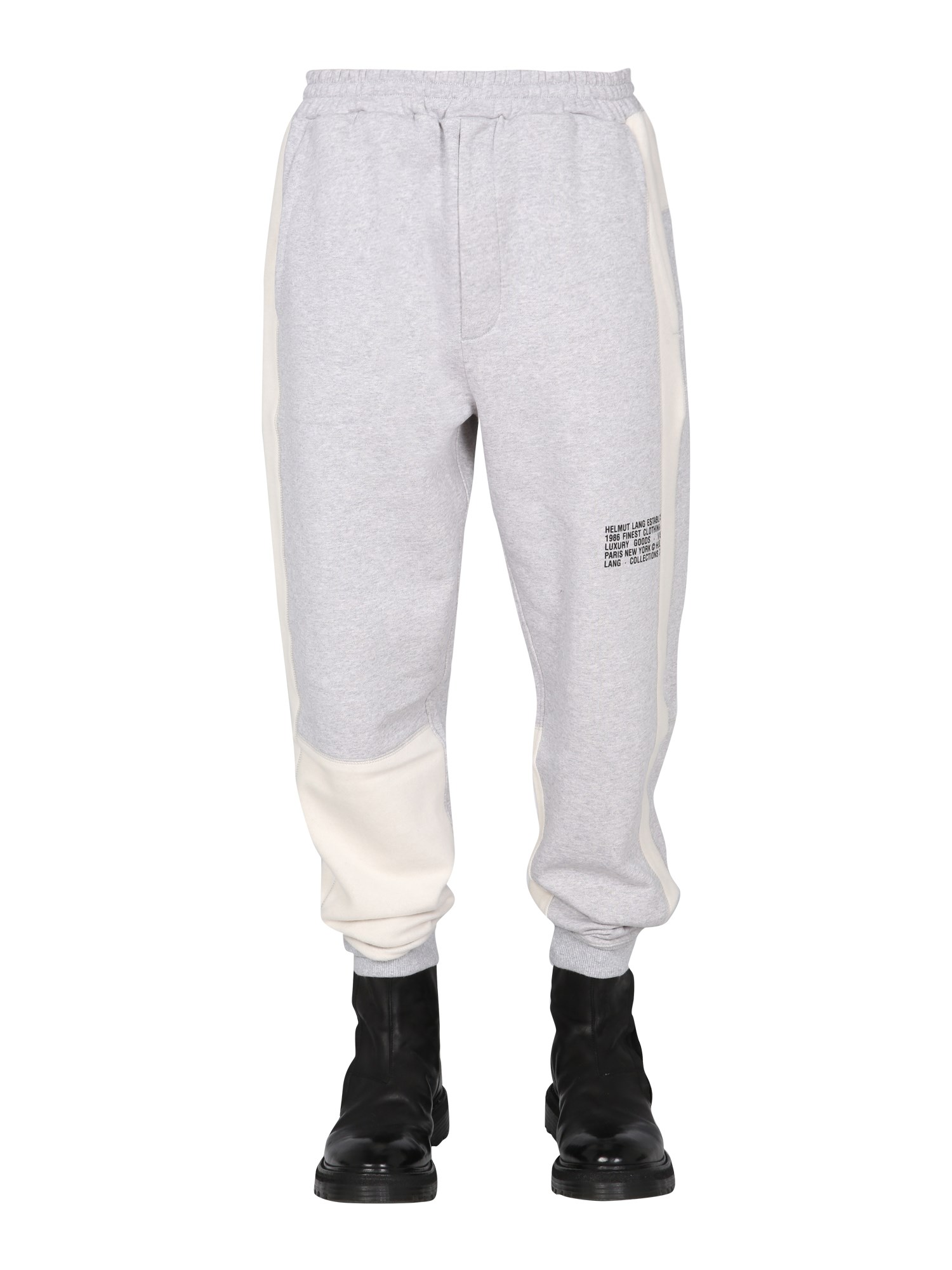 helmut lang colourblock jogging trousers