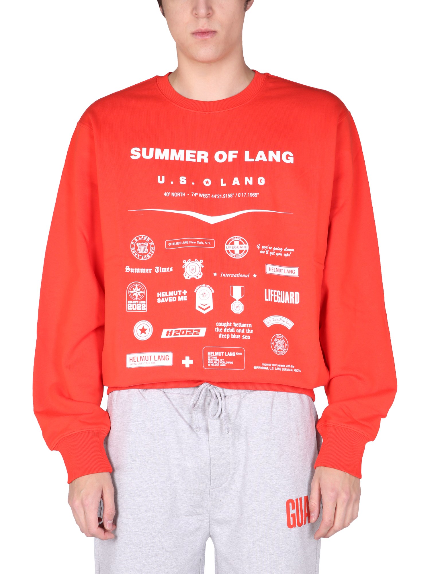 helmut lang "badge" sweatshirt