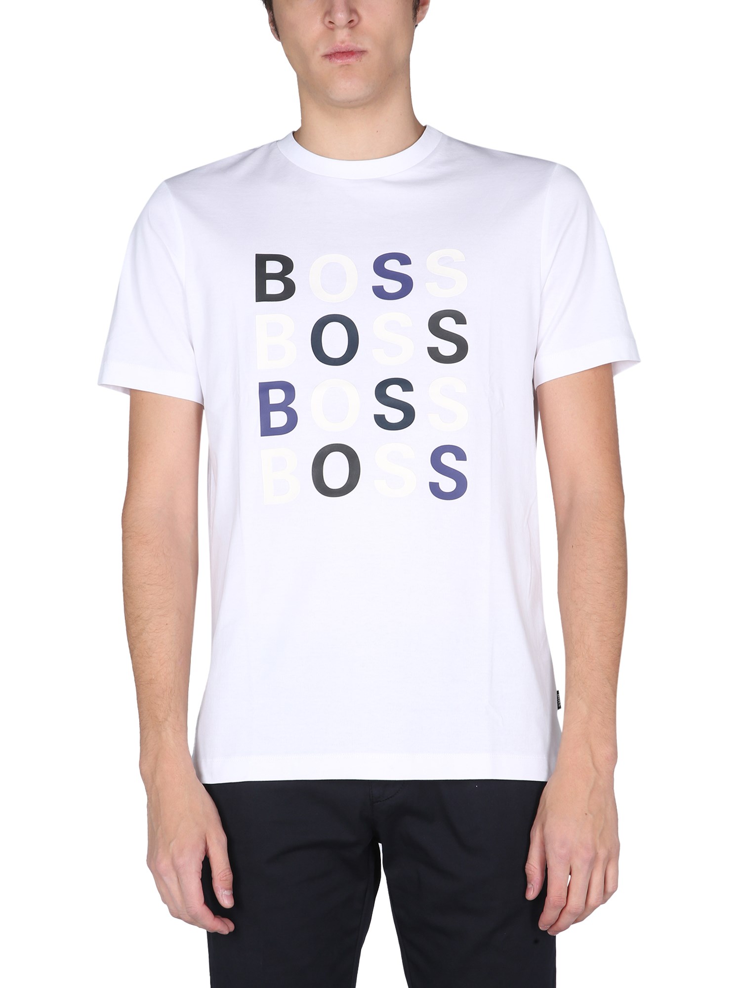 boss t-shirt with rubber logo