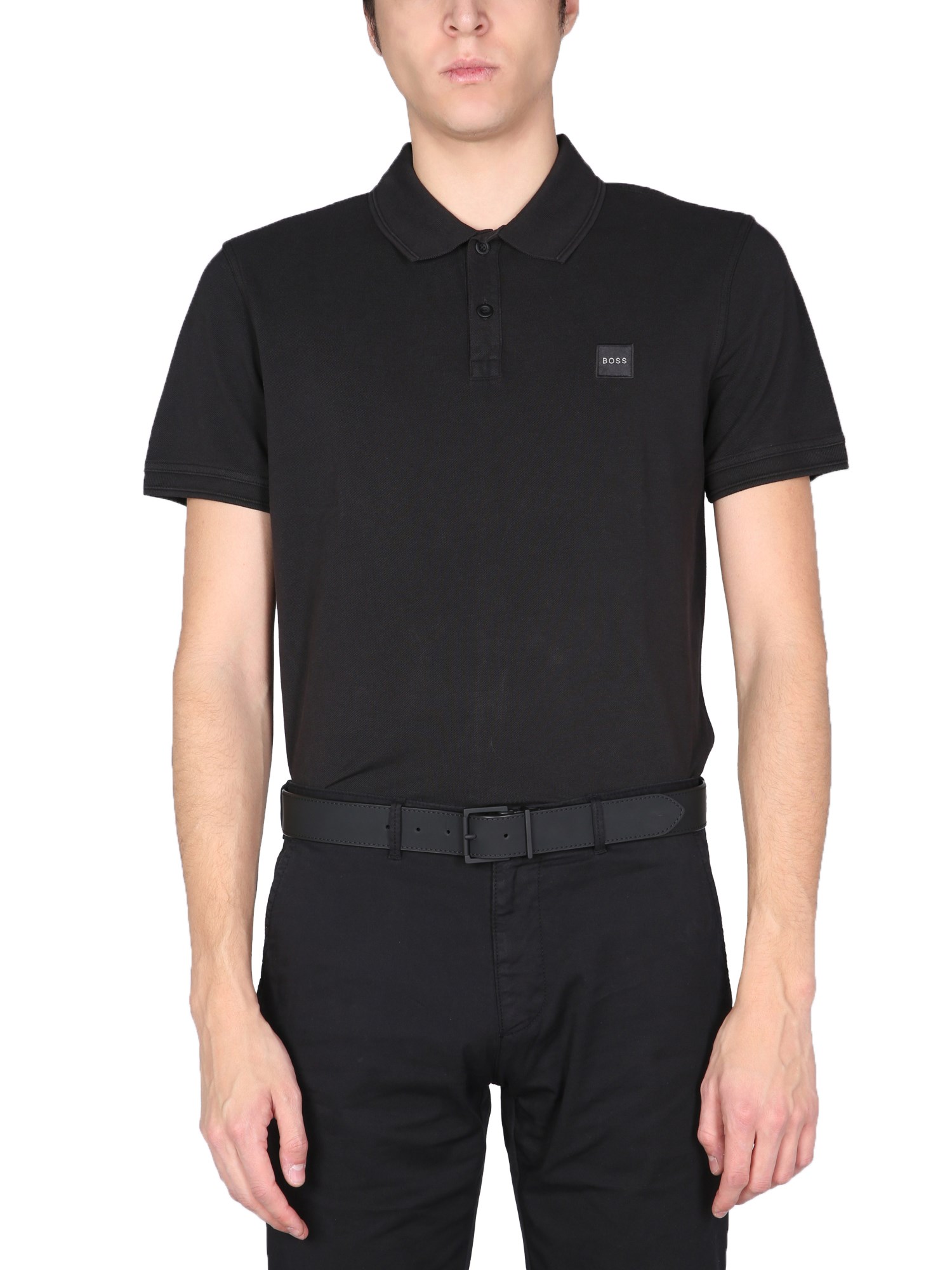 boss polo shirt with logo patch