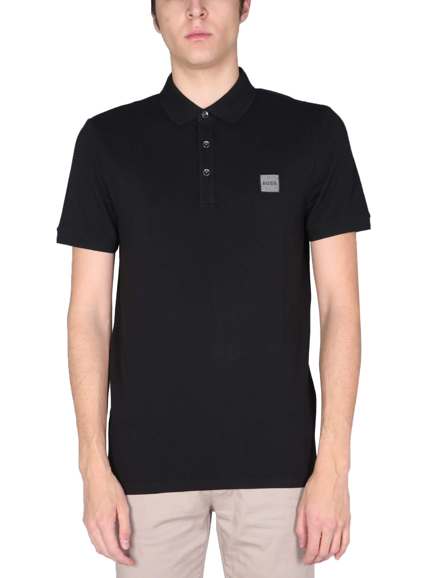 boss polo shirt with logo patch