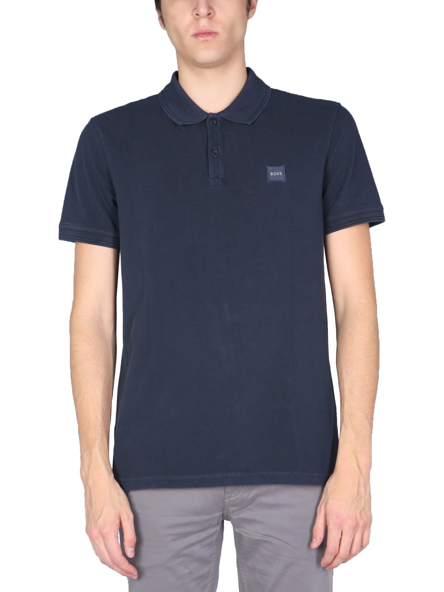 boss polo shirt with logo patch