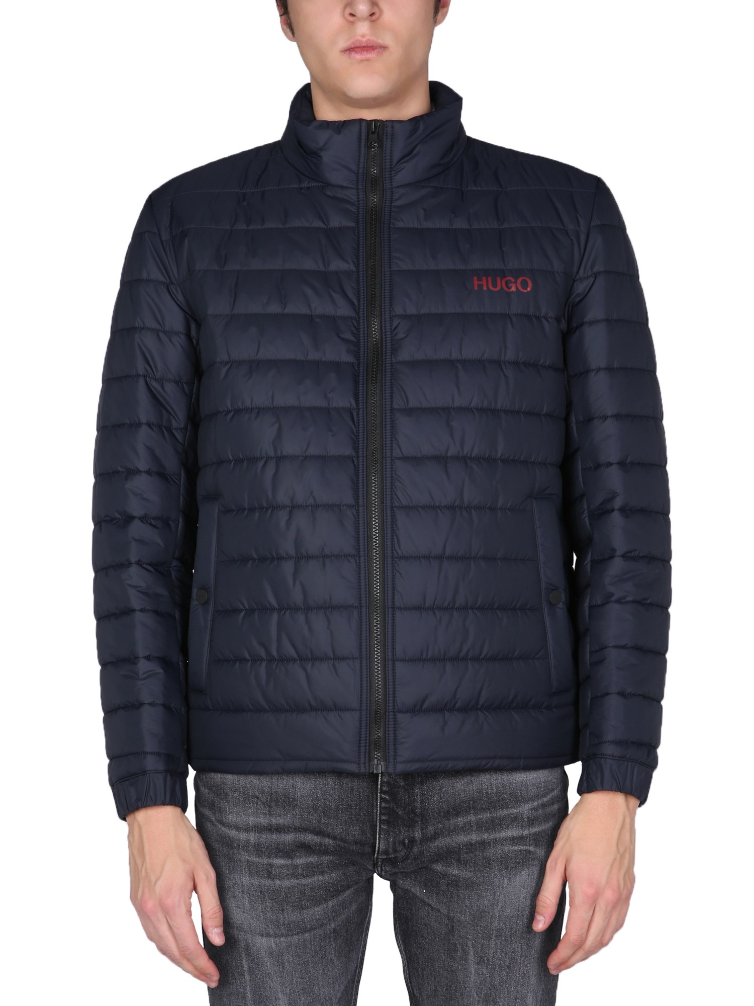 hugo down jacket with logo print