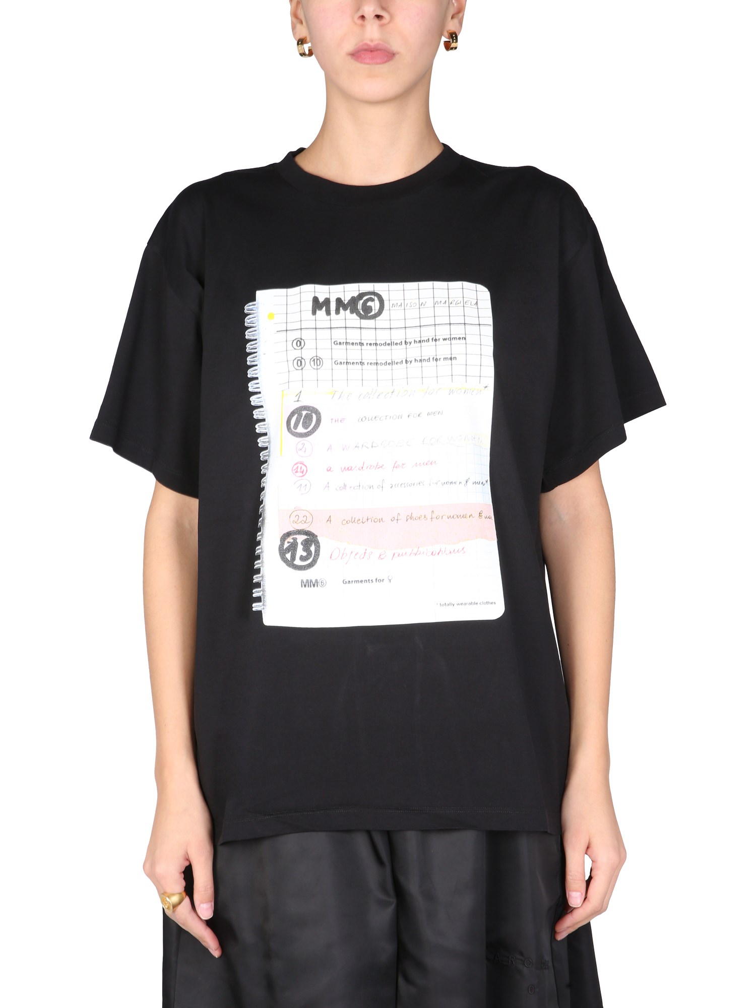 mm6 maison margiela t-shirt with logo print