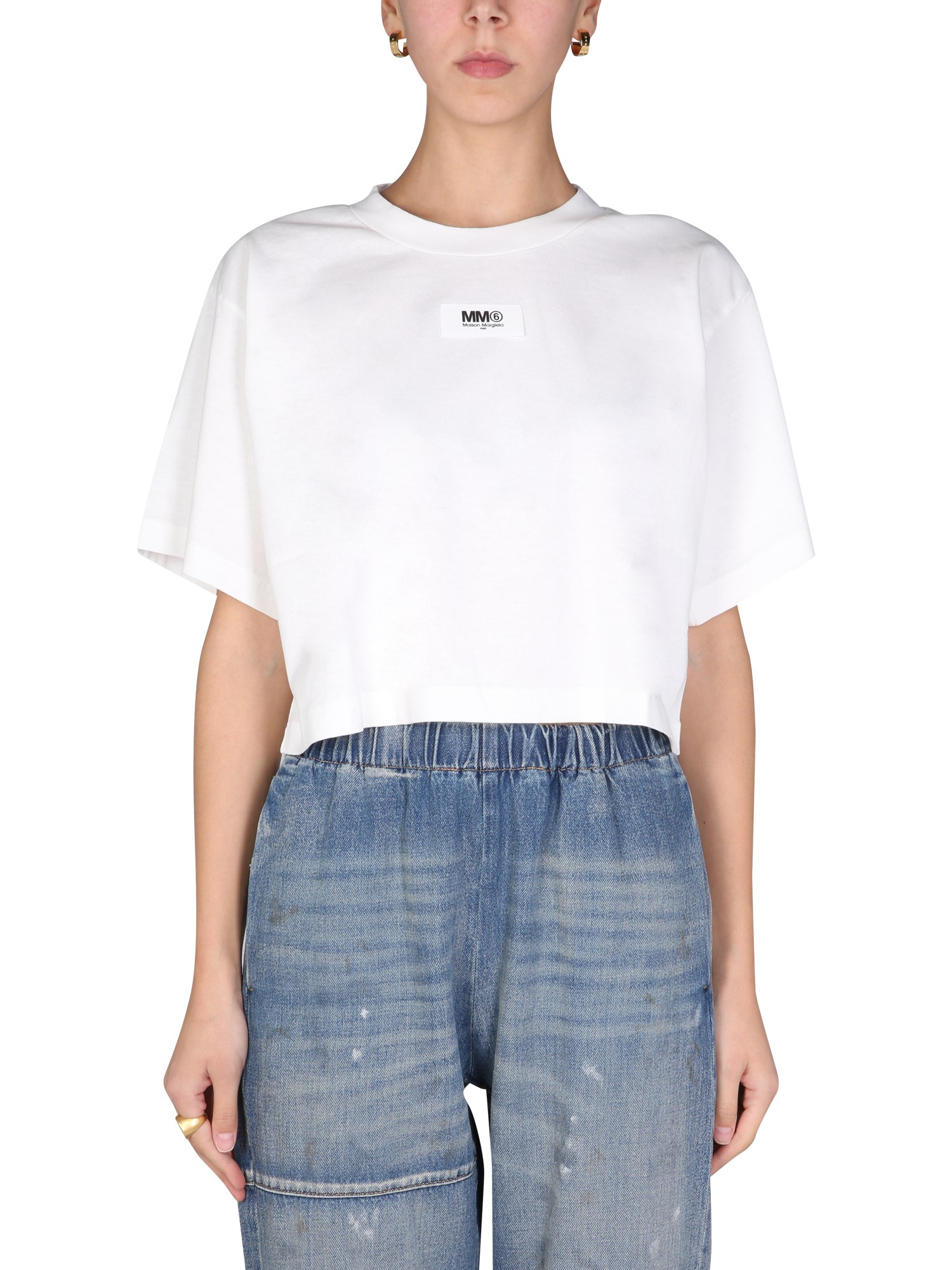 mm6 maison margiela t-shirt with logo label