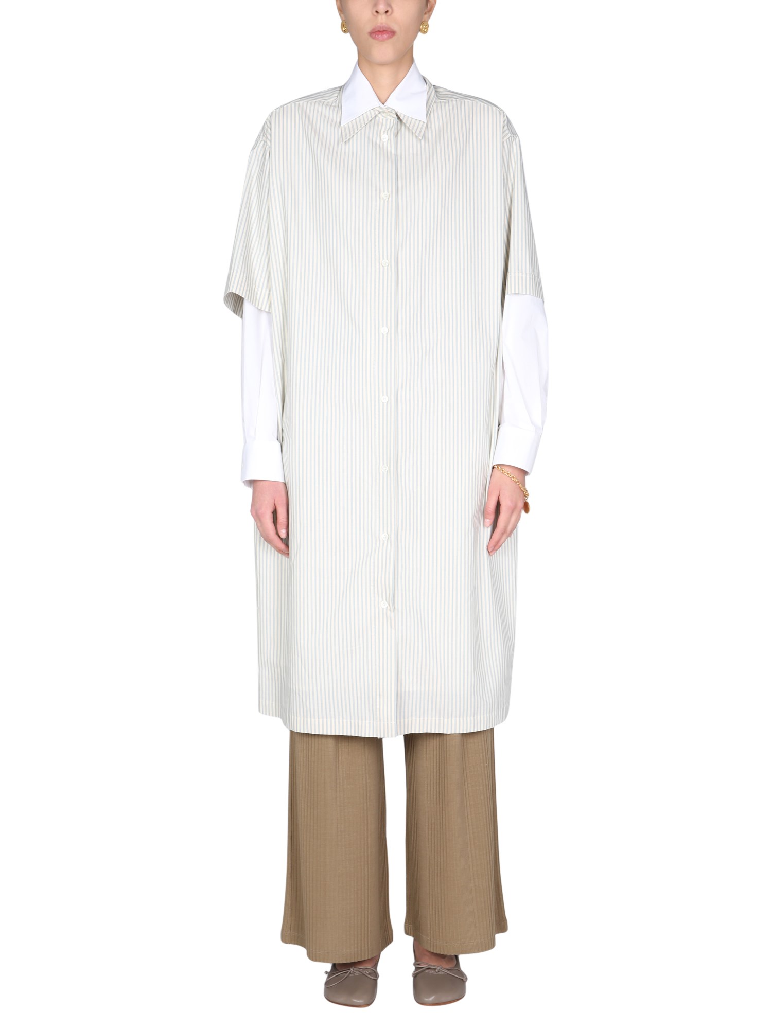 mm6 maison margiela oversize fit shirt dress