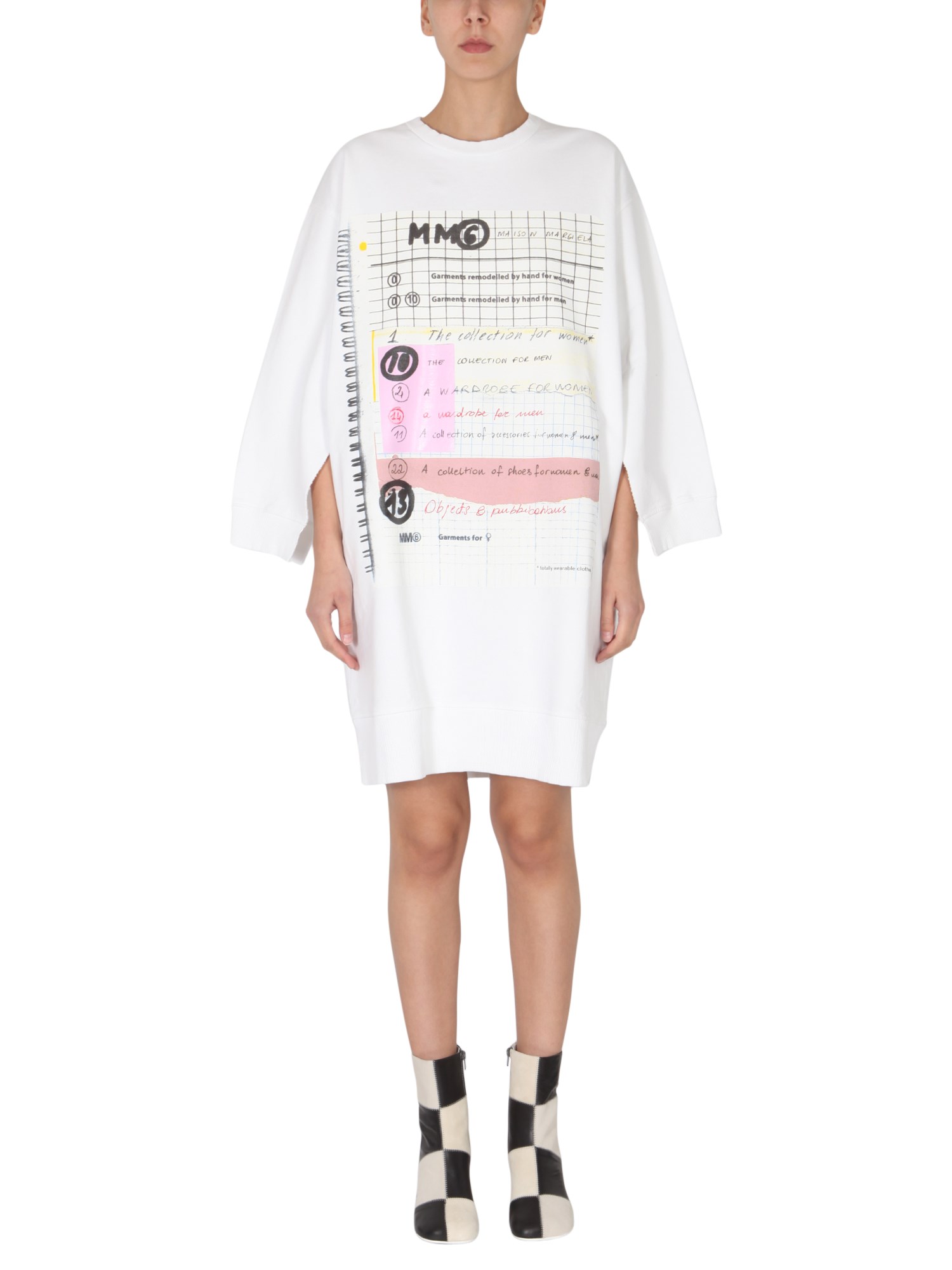 mm6 maison margiela dress with logo print