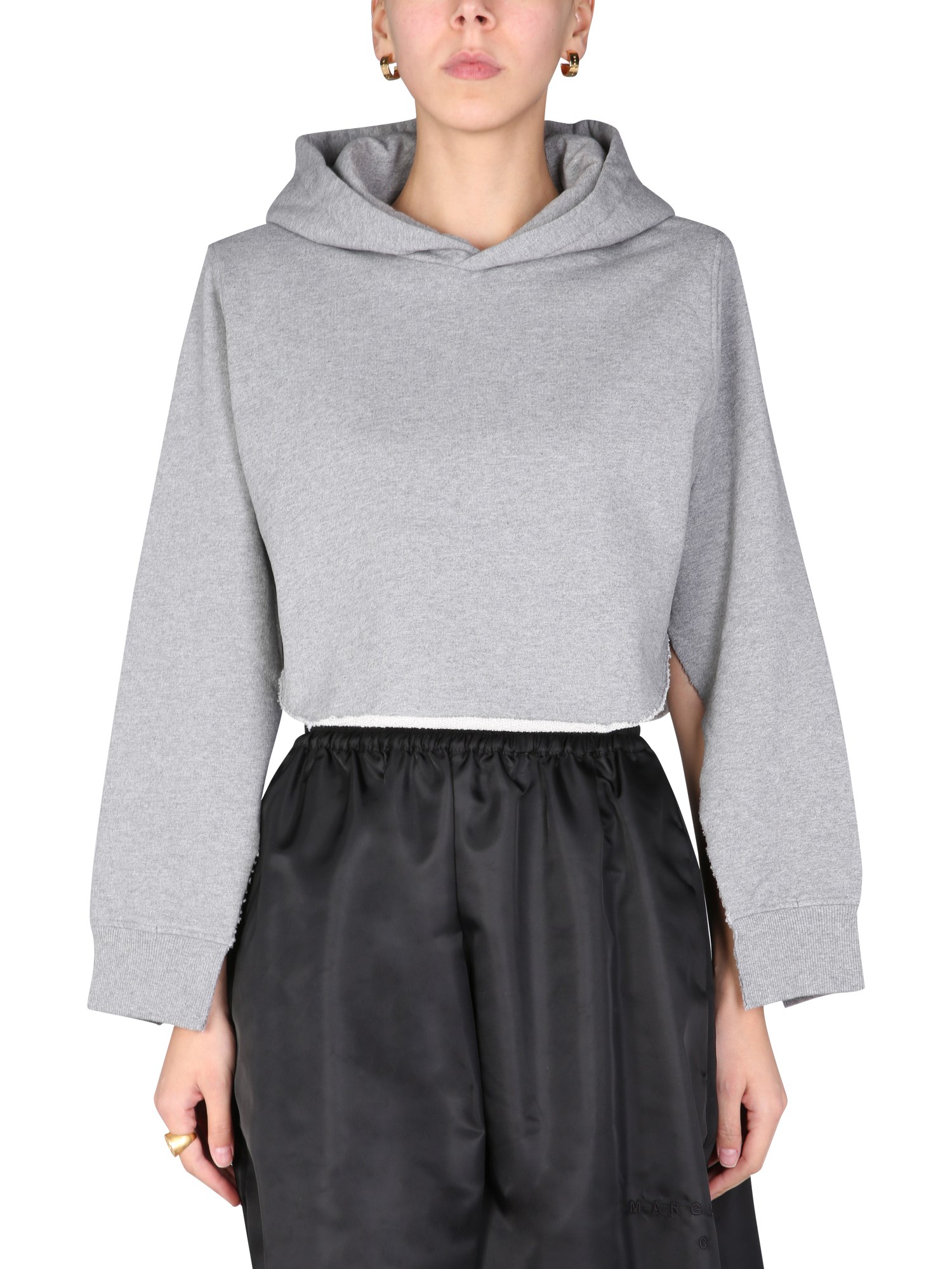 mm6 maison margiela cropped sweatshirt