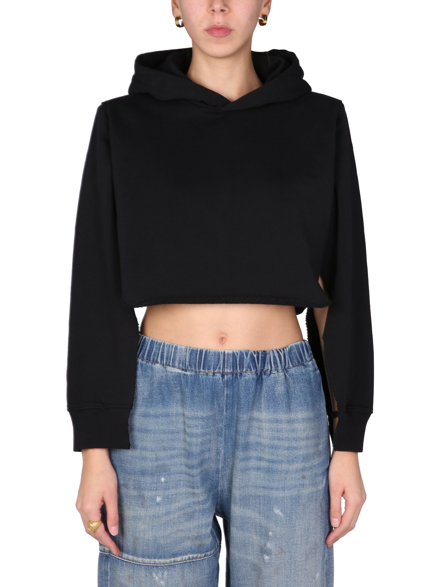 mm6 maison margiela cropped sweatshirt