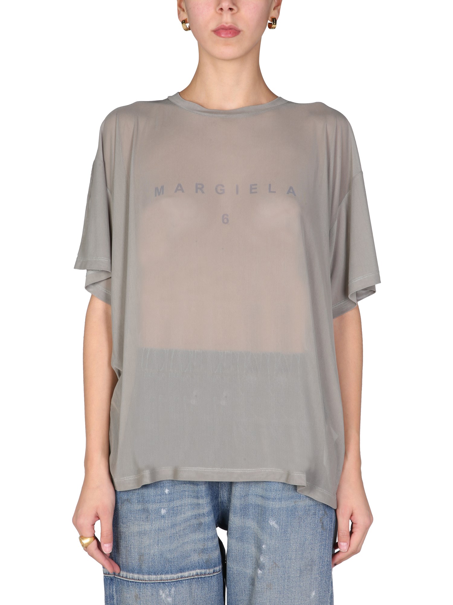 mm6 maison margiela t-shirt with logo print