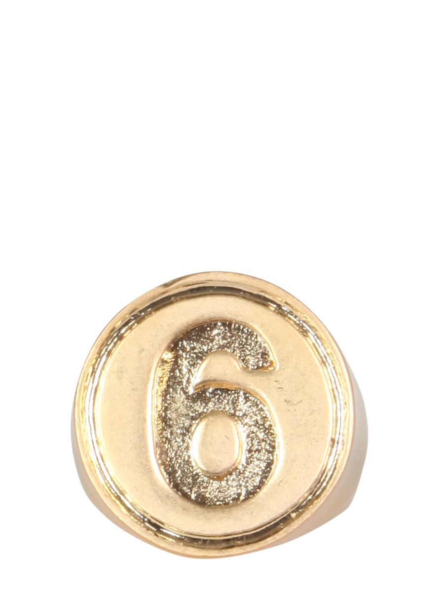 MM6 MAISON MARGIELA - RING WITH LOGO 6 - Eleonora Bonucci