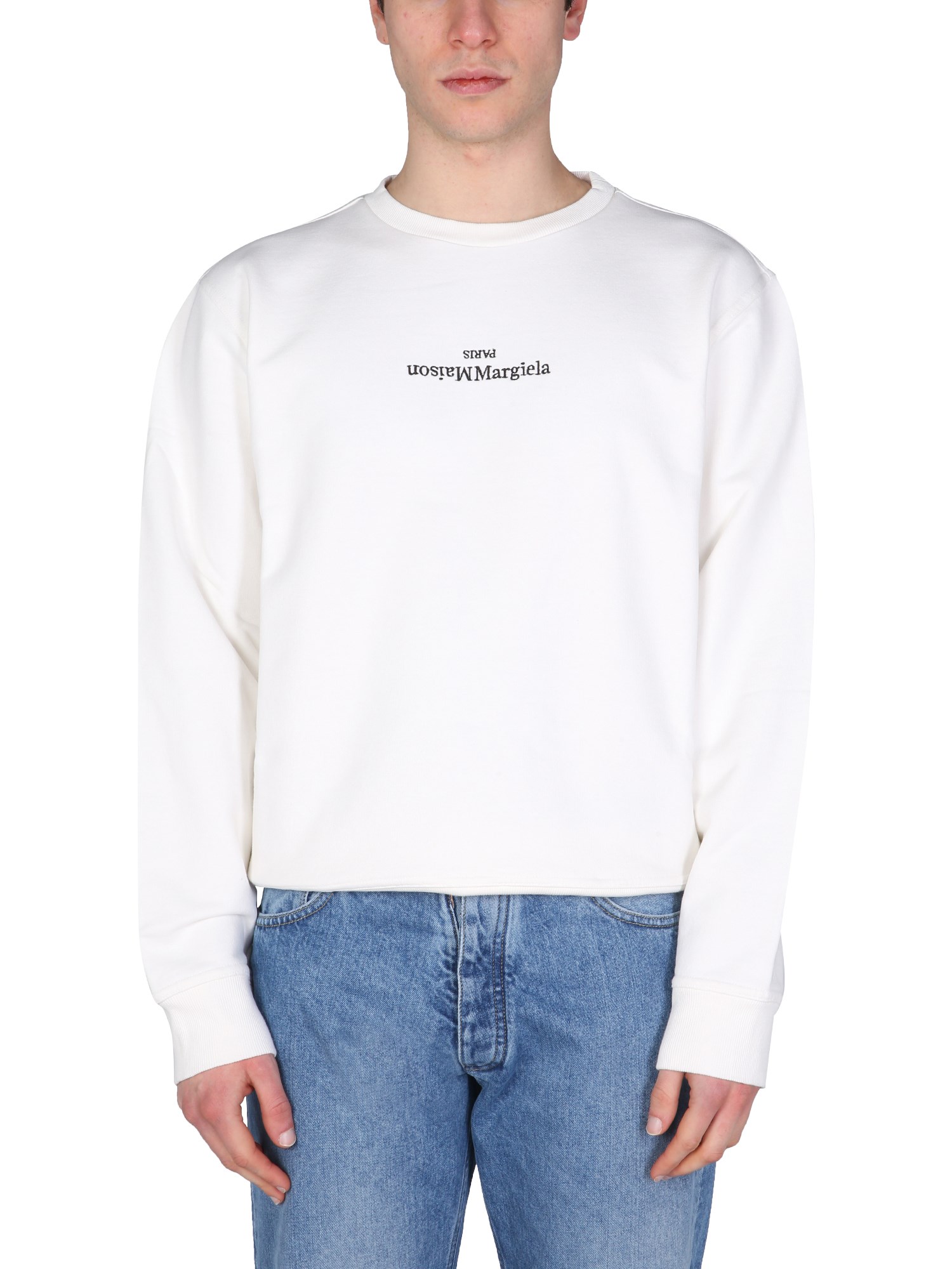 maison margiela sweatshirt with embroidered logo