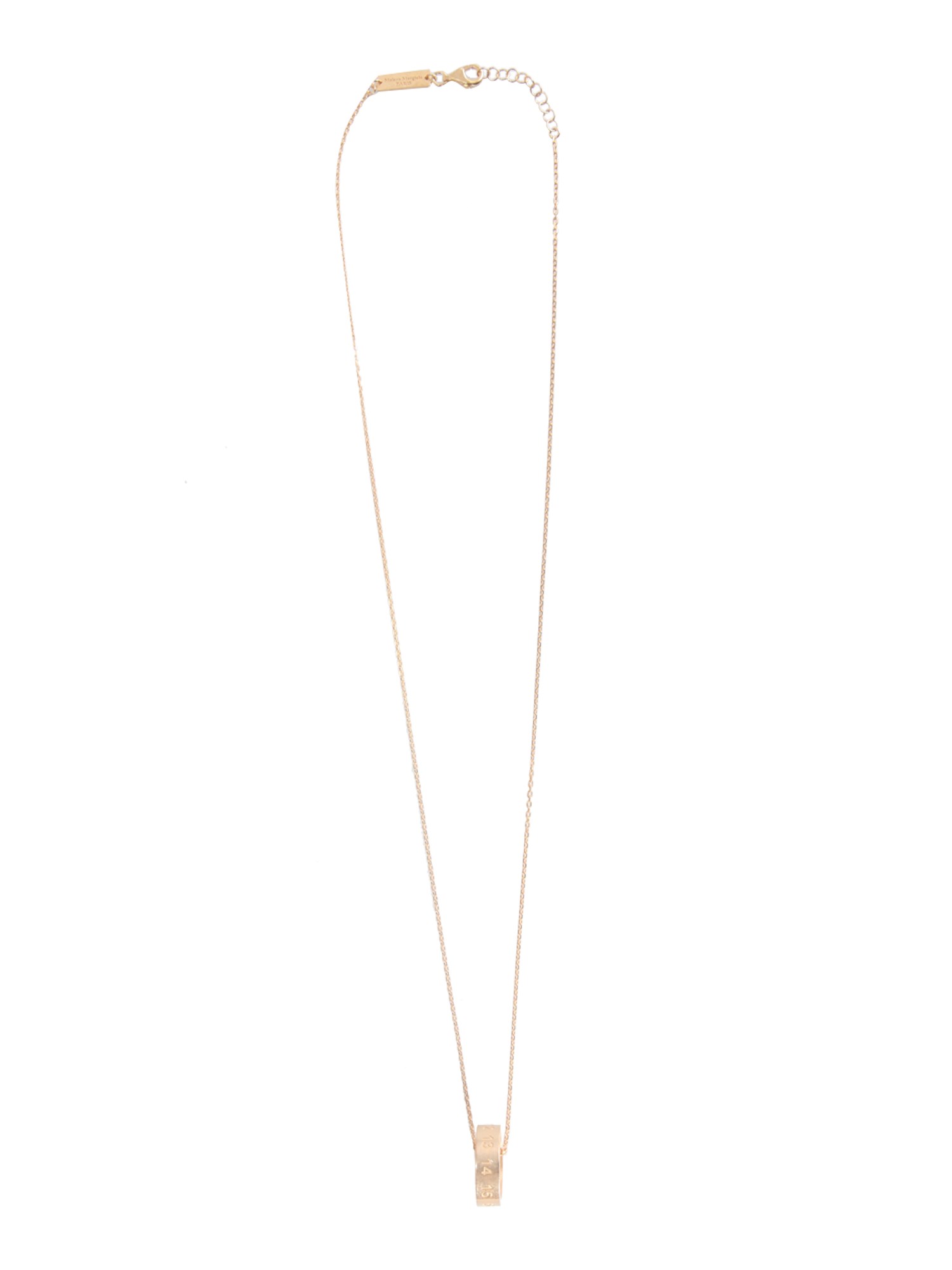 maison margiela necklace with numeric logo ring