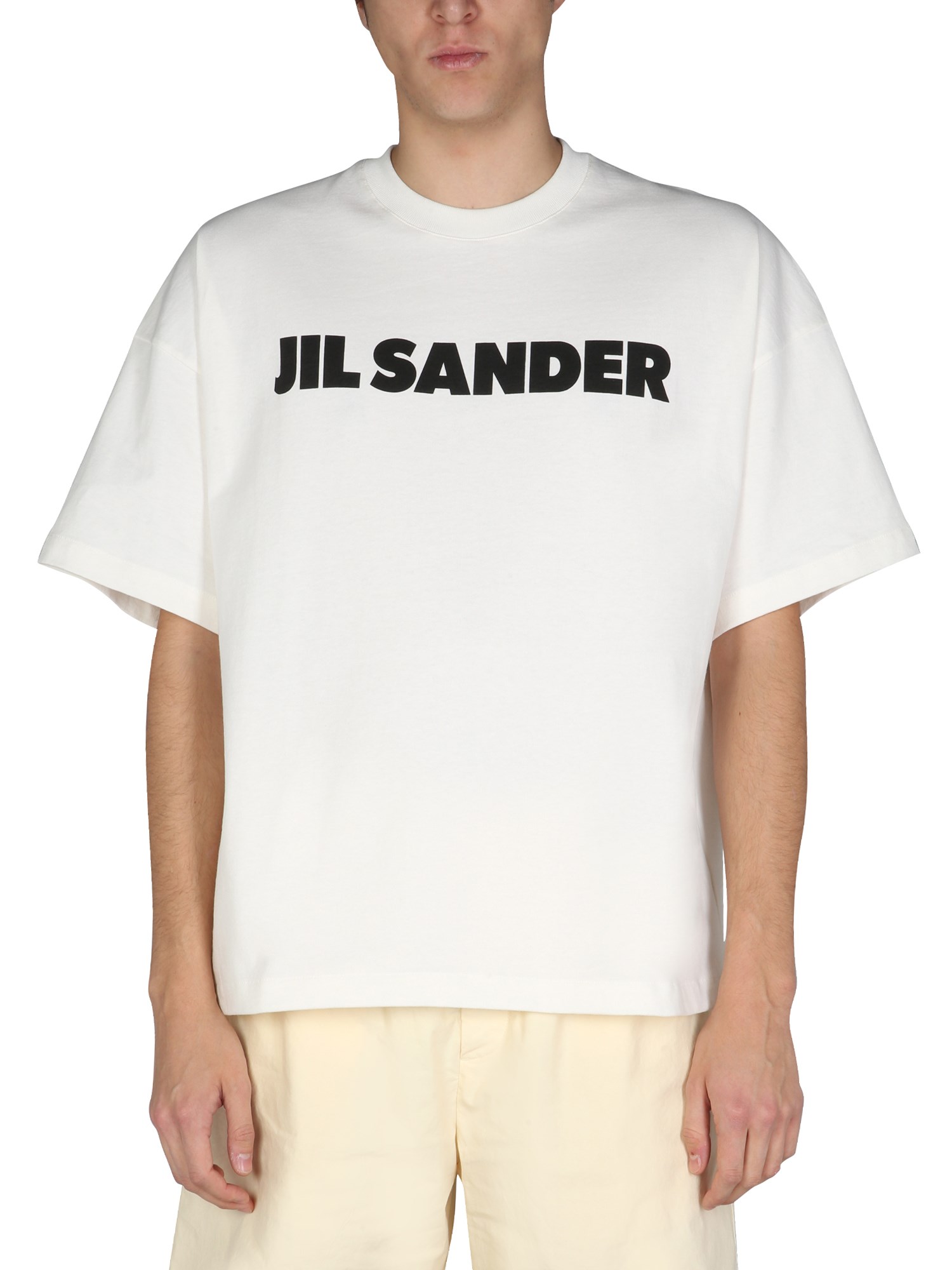 jil sander t-shirt with logo print