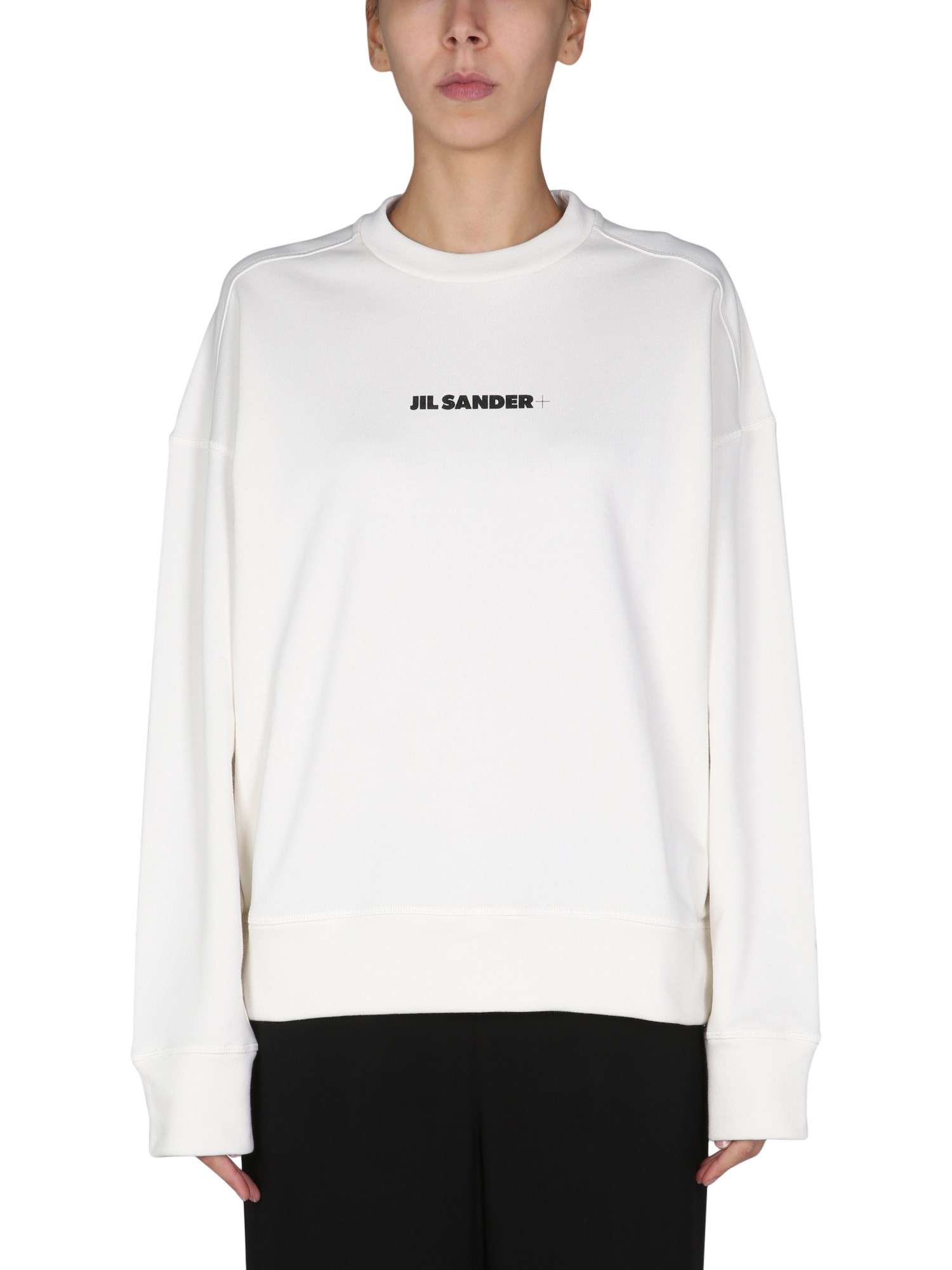 jil sander sweatshirt with logo print