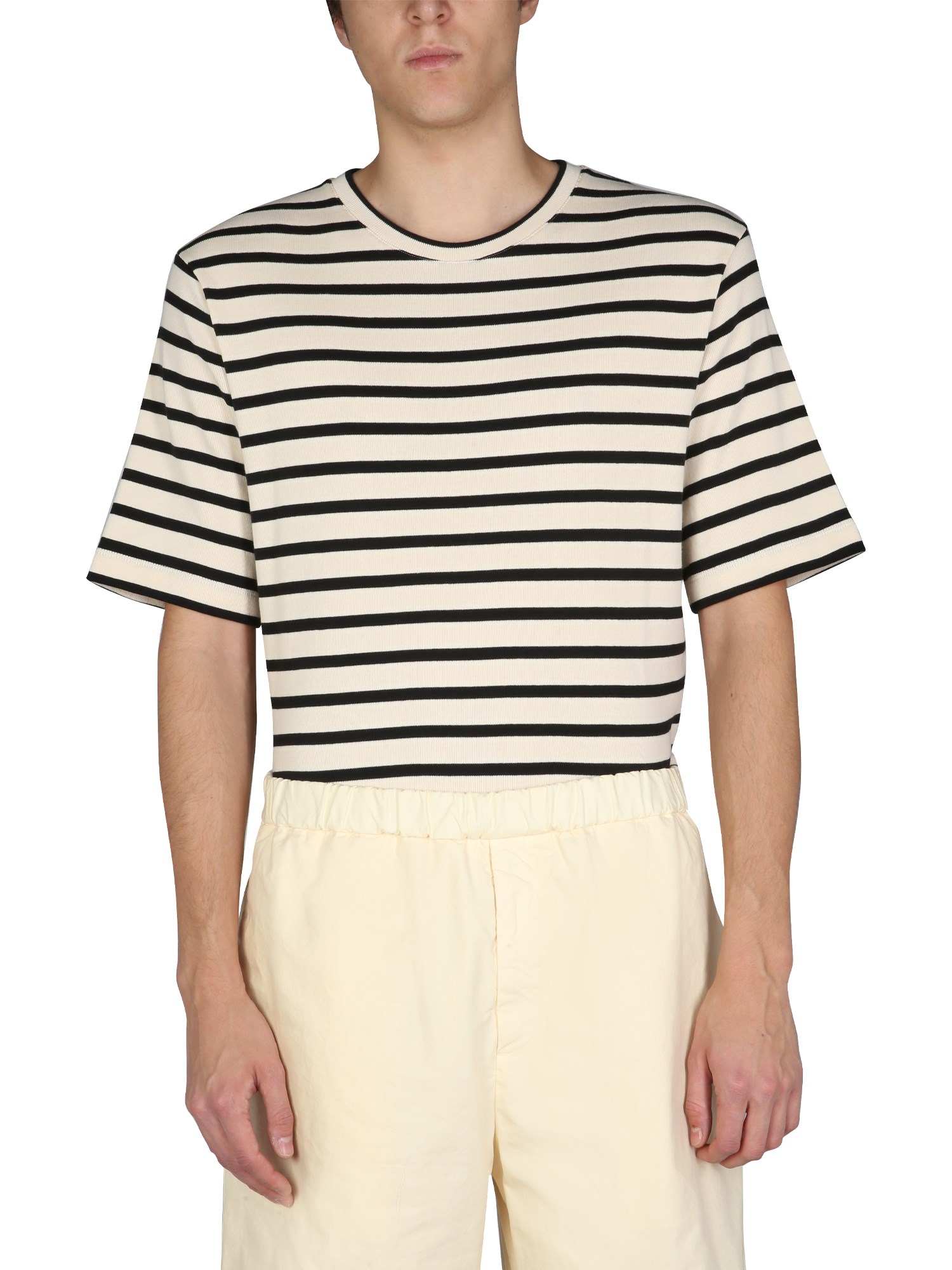 jil sander striped pattern t-shirt