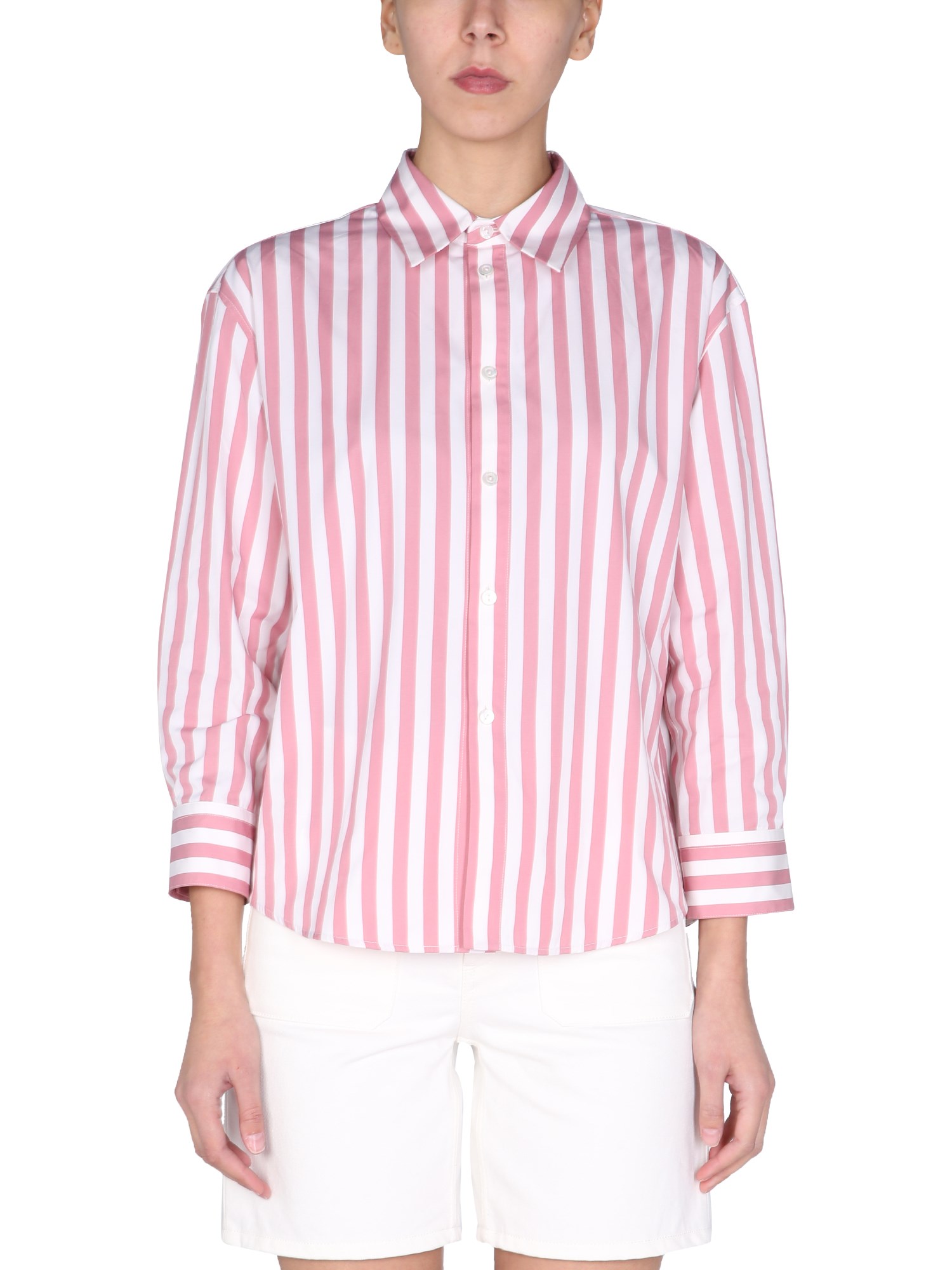 jil sander striped pattern shirt