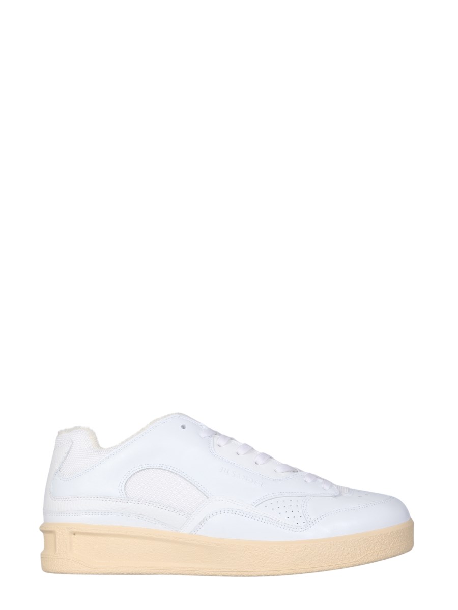 JIL SANDER SNEAKER BASSE IN PELLE CON LOGO