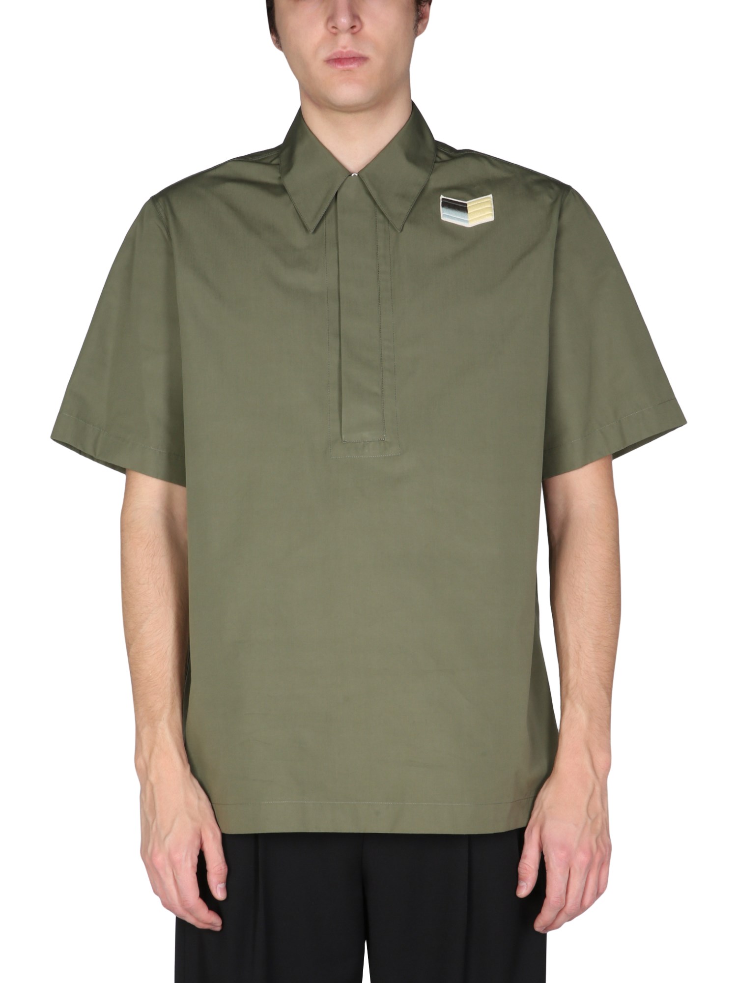 jil sander poplin polo shirt