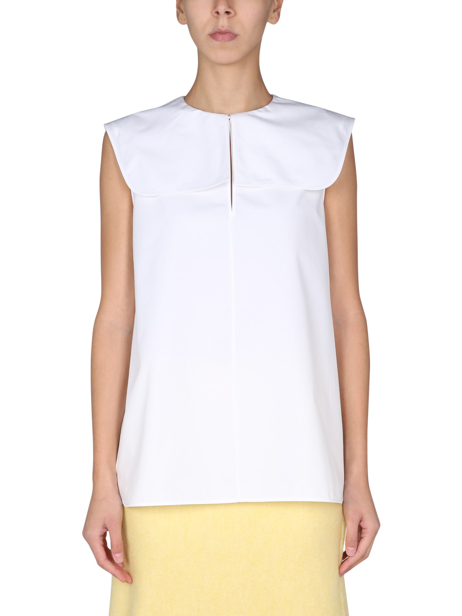 jil sander top with collar