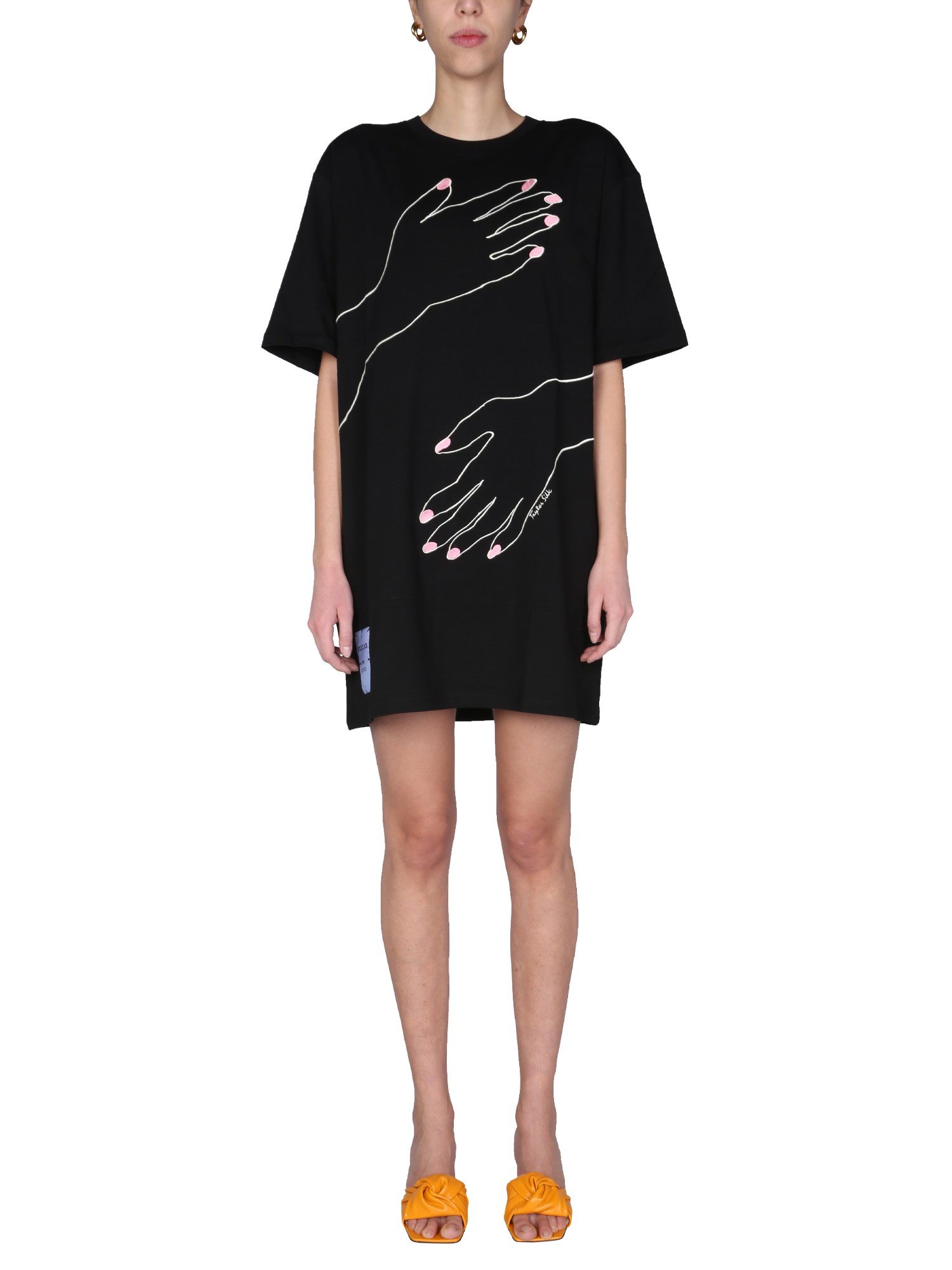mcq "hands" t-shirt dress