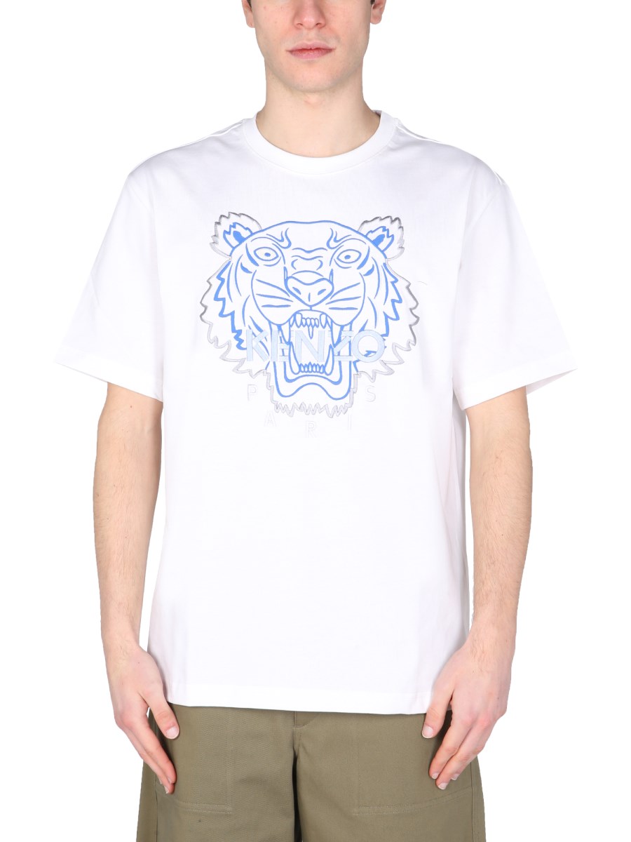 Kenzo tiger best sale embroidered t shirt