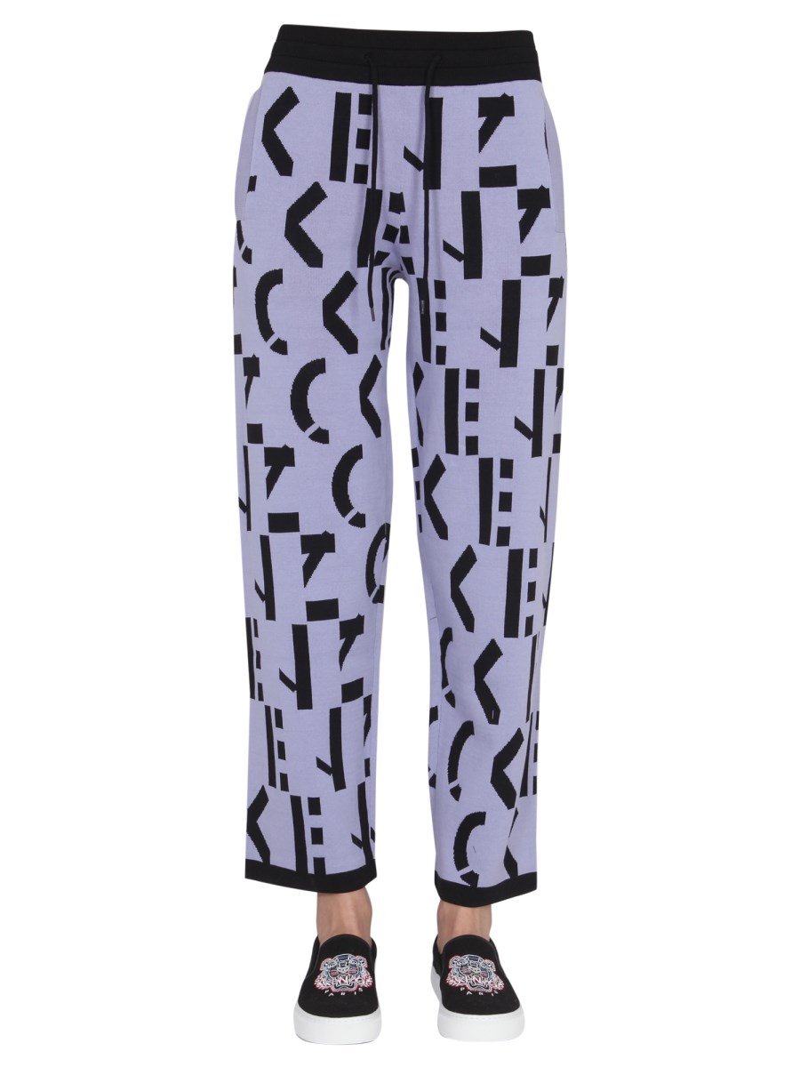 PANTALONE JOGGING CON INTARSIO MONOGRAM