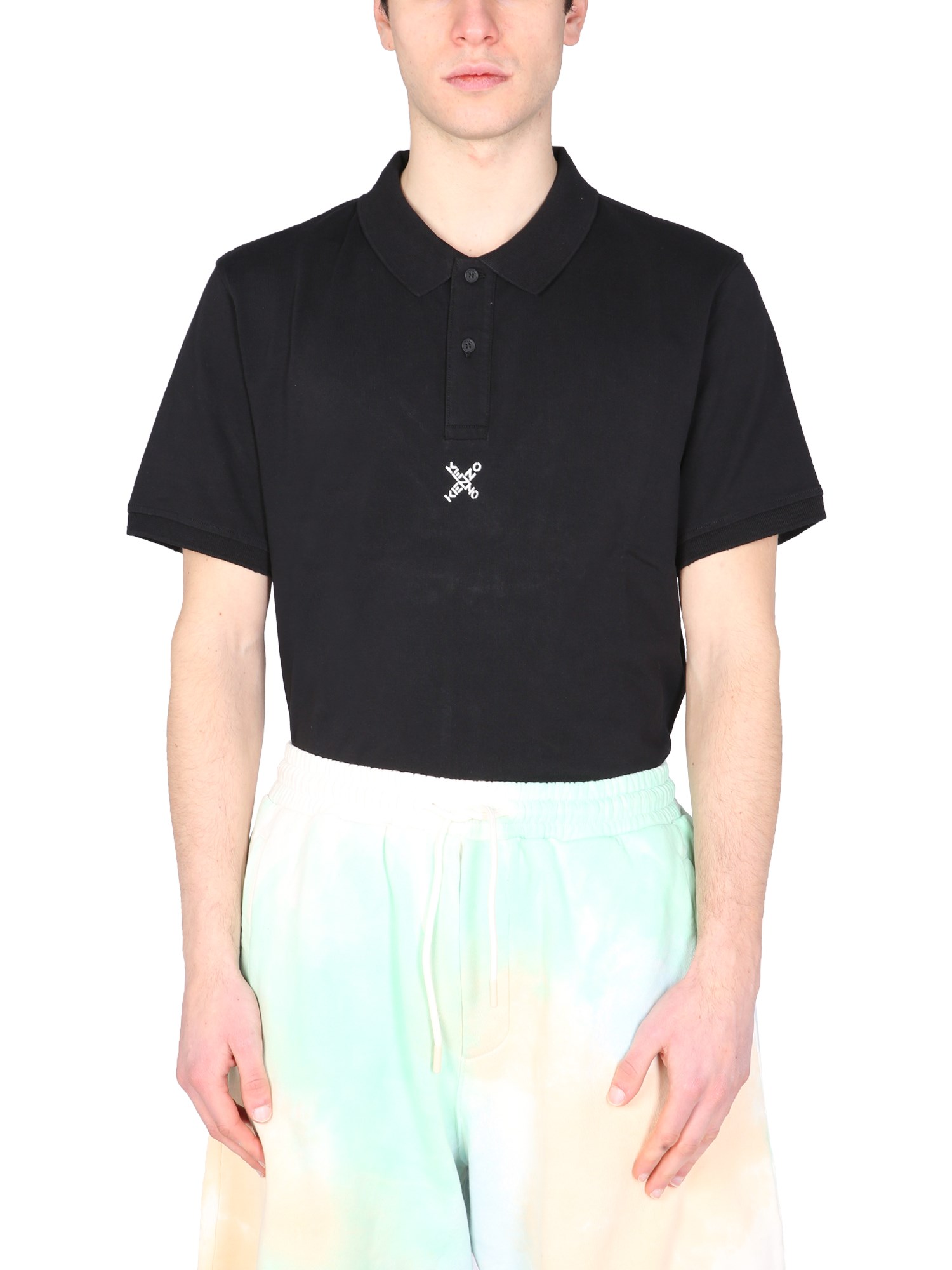 kenzo polo shirt with logo print