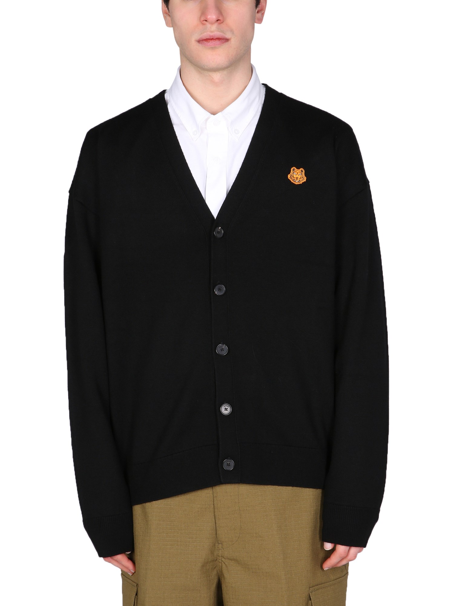 kenzo tiger crest cardigan