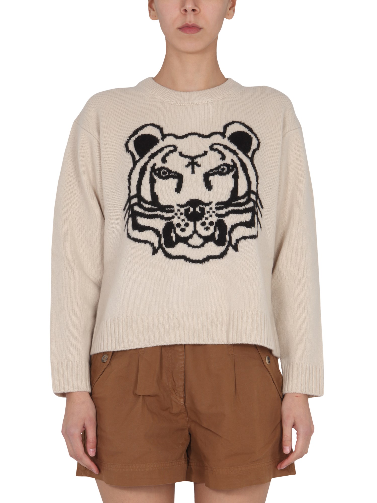 kenzo k-tiger embroidered sweater