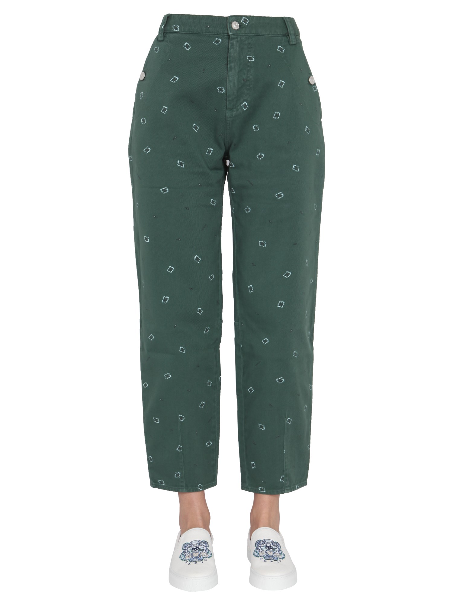 kenzo pants with paisley pattern