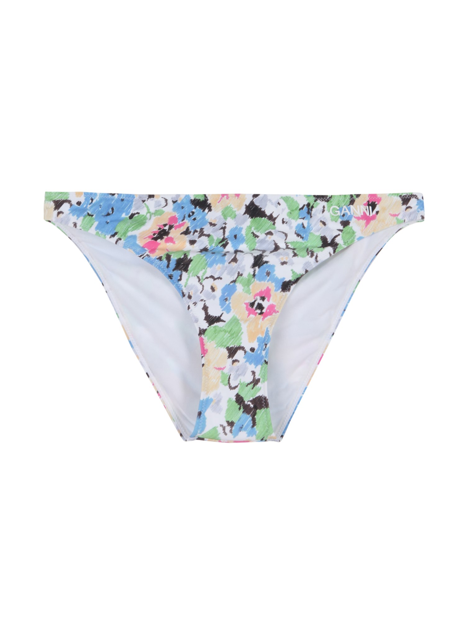 ganni floral pattern bikini briefs