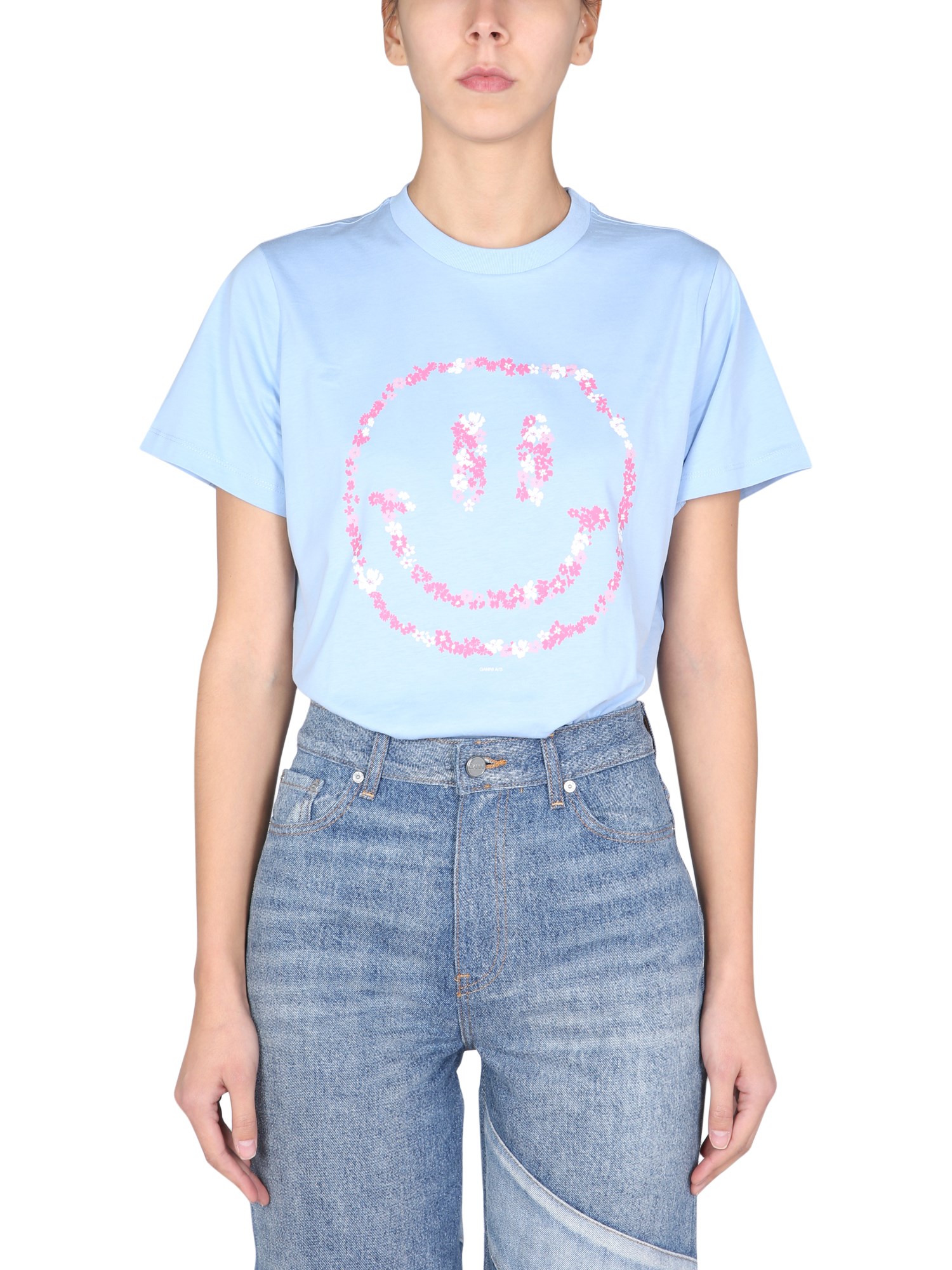 ganni "smiley" t-shirt