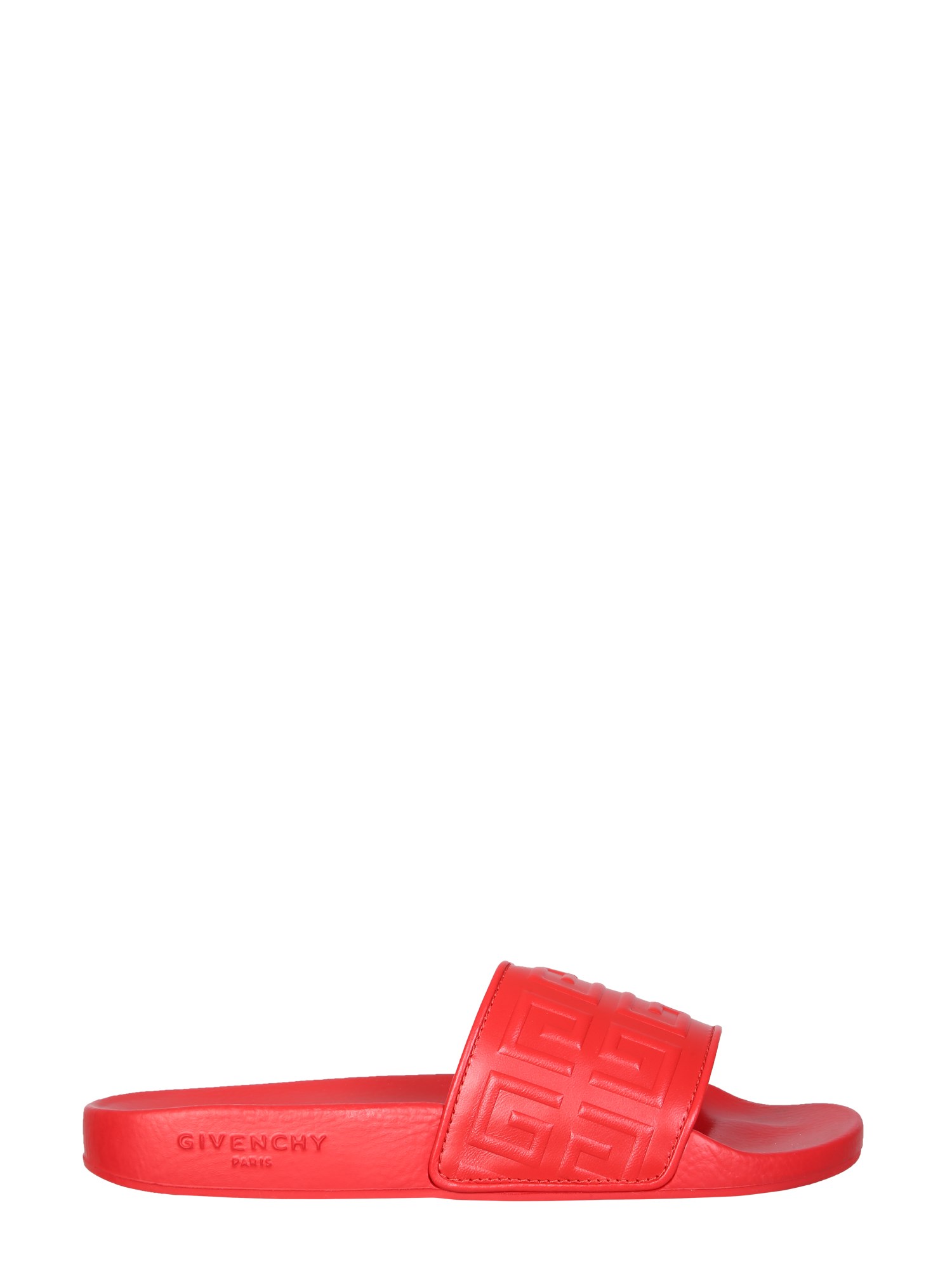 Givenchy 4g-motif Open-toe Slides In Red