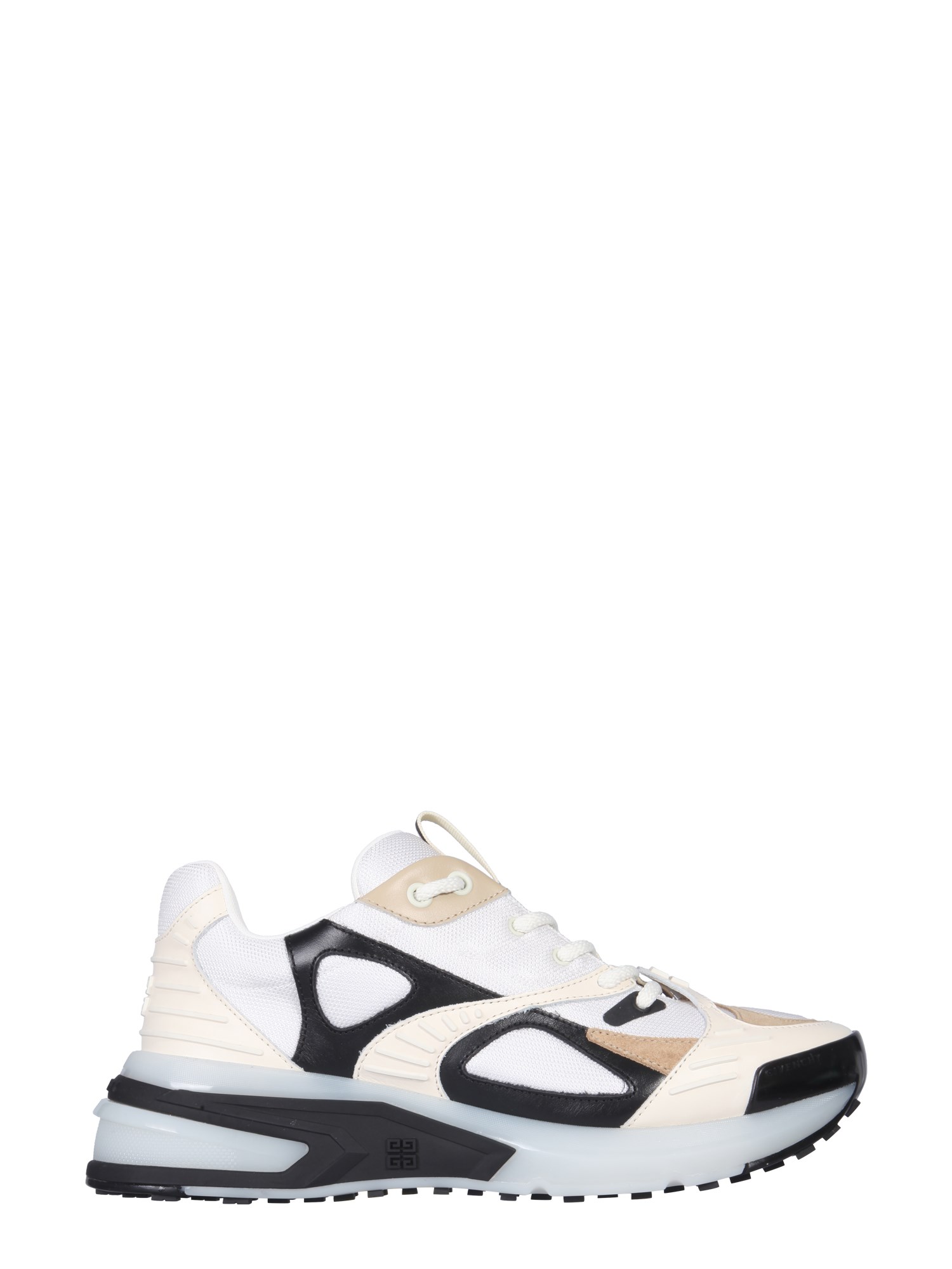 Givenchy Giv 1 Ivory And Black Runner Sneakers In White