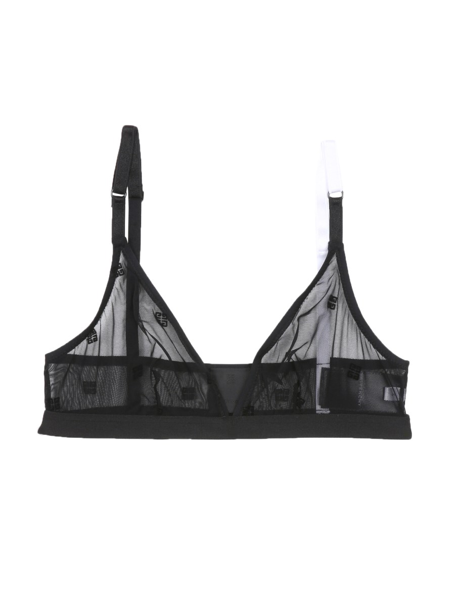 Velvet and lace triangle bralette