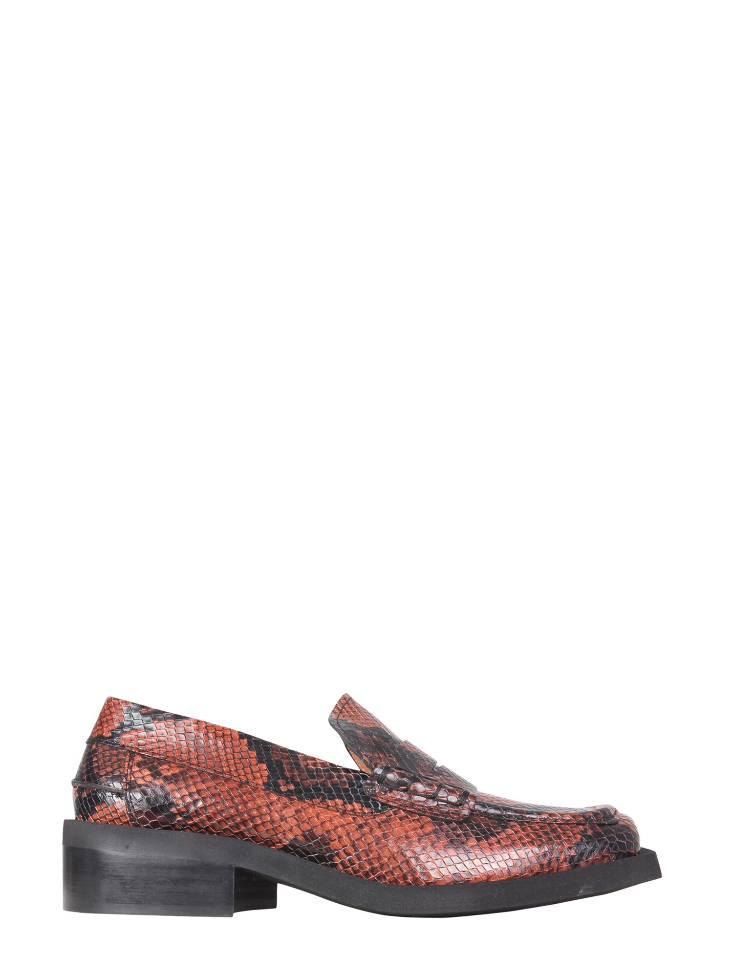 ganni leather moccasins