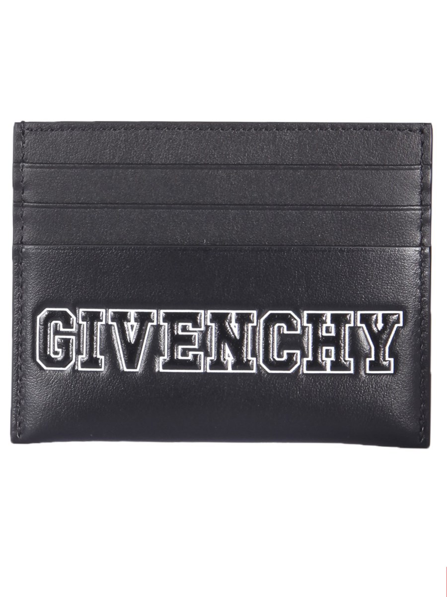 GIVENCHY PORTACARTE IN PELLE CON LOGO GOFFRATO