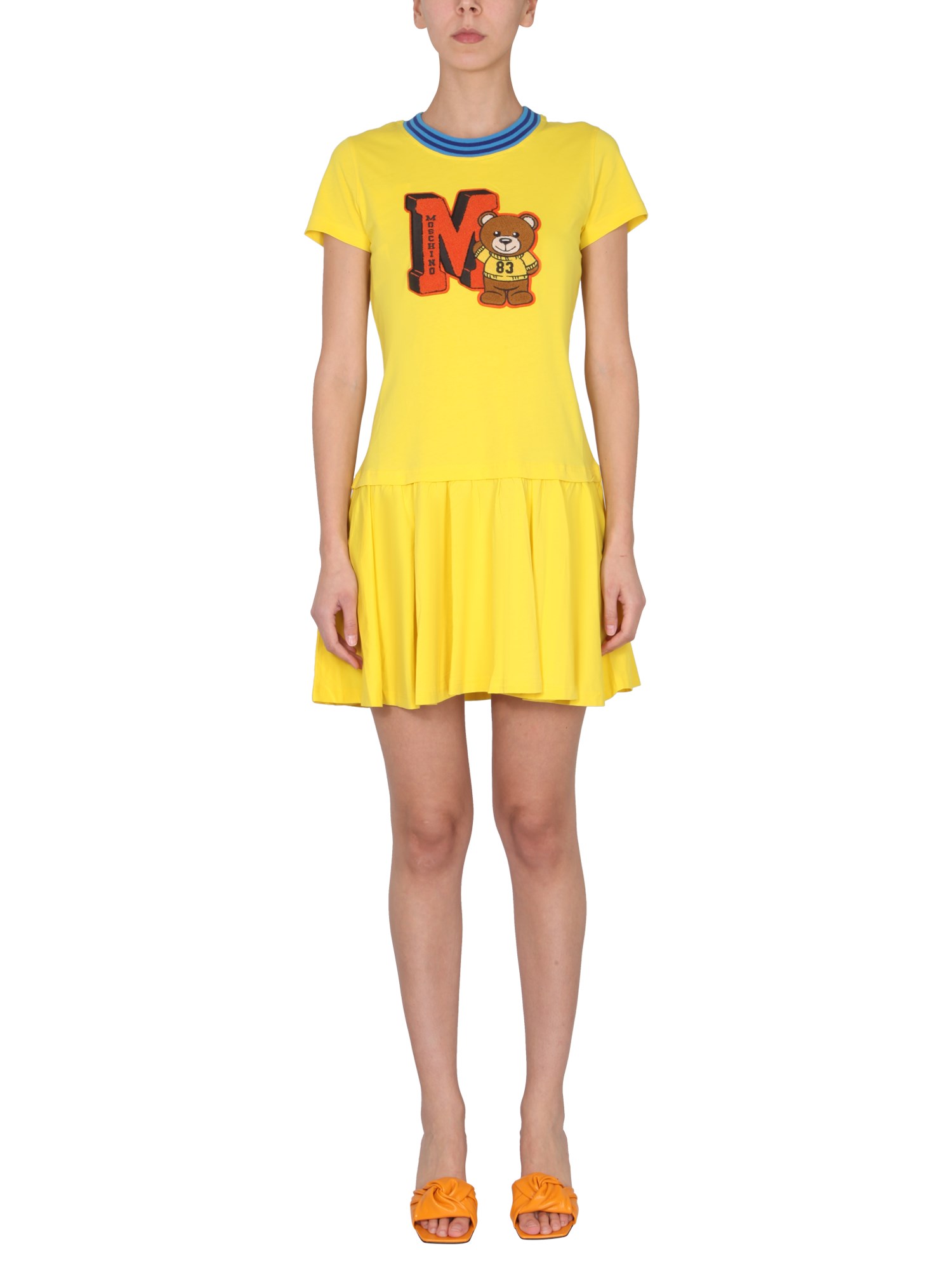 moschino "varsity teddy bear" dress