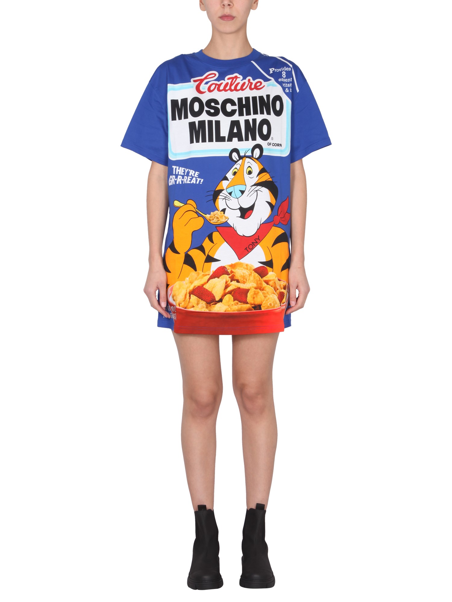 moschino "chinese new year" dress moschino x kellogg's